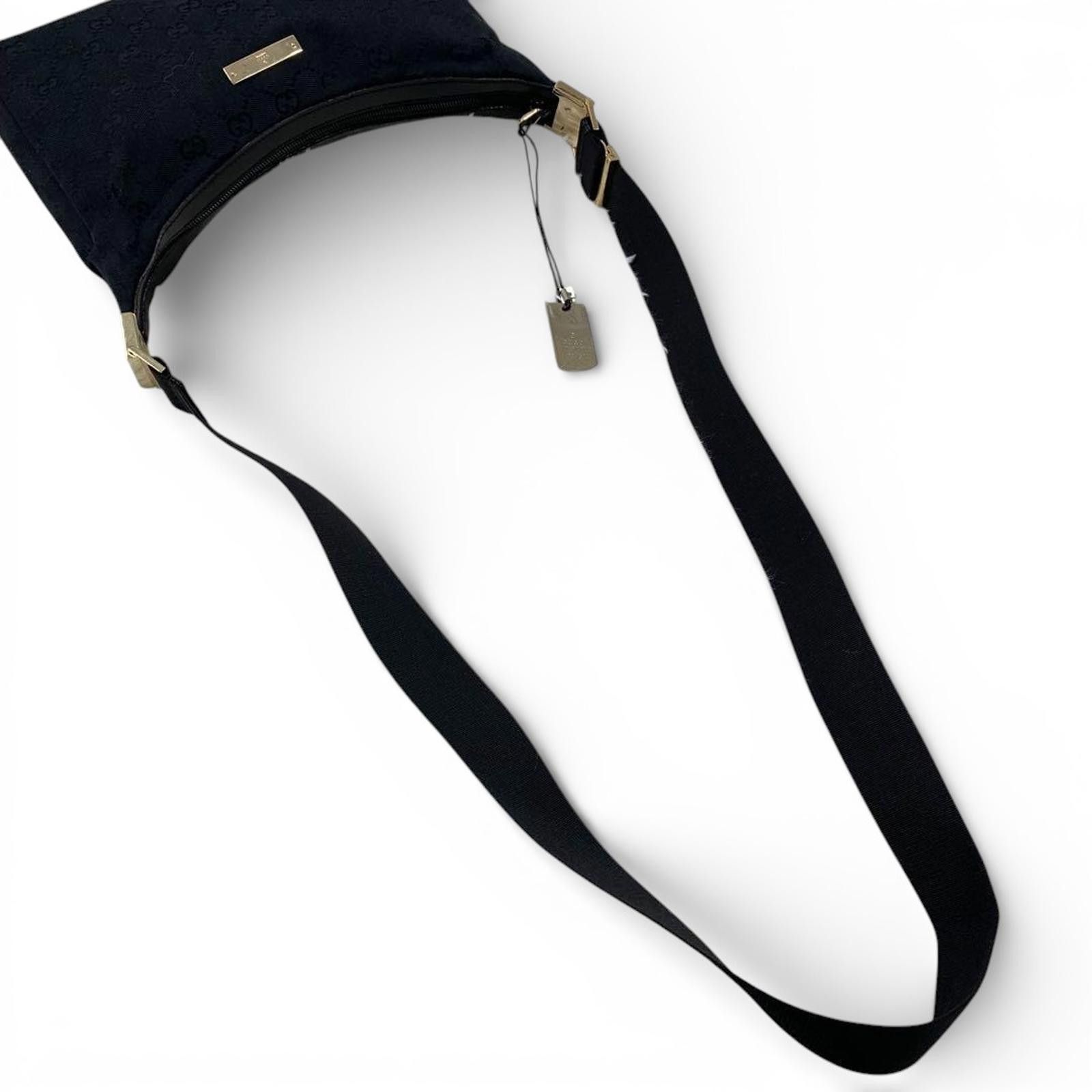 Gucci Gucci - Women's Black GG Canvas Shoulder Bag Size ONE SIZE - 8 Thumbnail