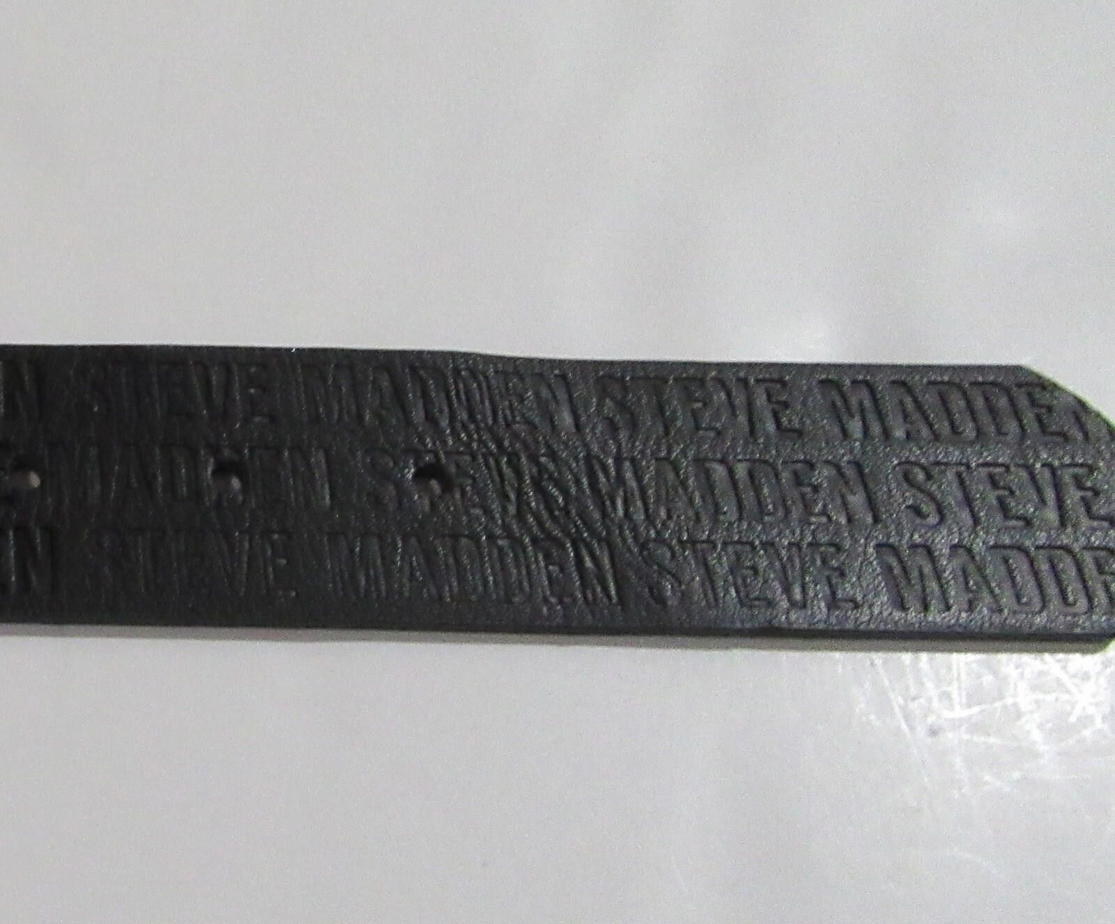Steve Madden Steve Madden Signature Logo Womens Belt Black Size XL Size ONE SIZE - 5 Thumbnail