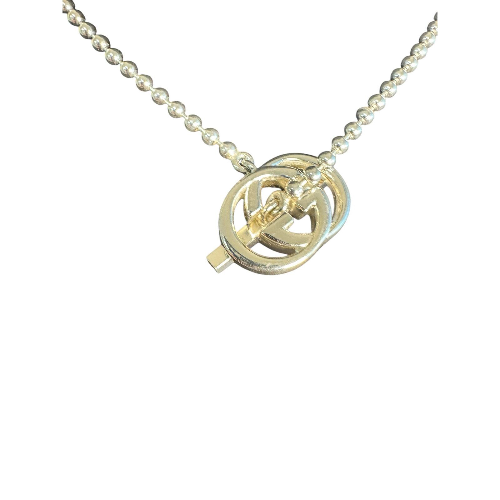 Gucci Gucci Sterling Silver Interlocking G Pendant Toggle Necklace Size ONE SIZE - 4 Thumbnail