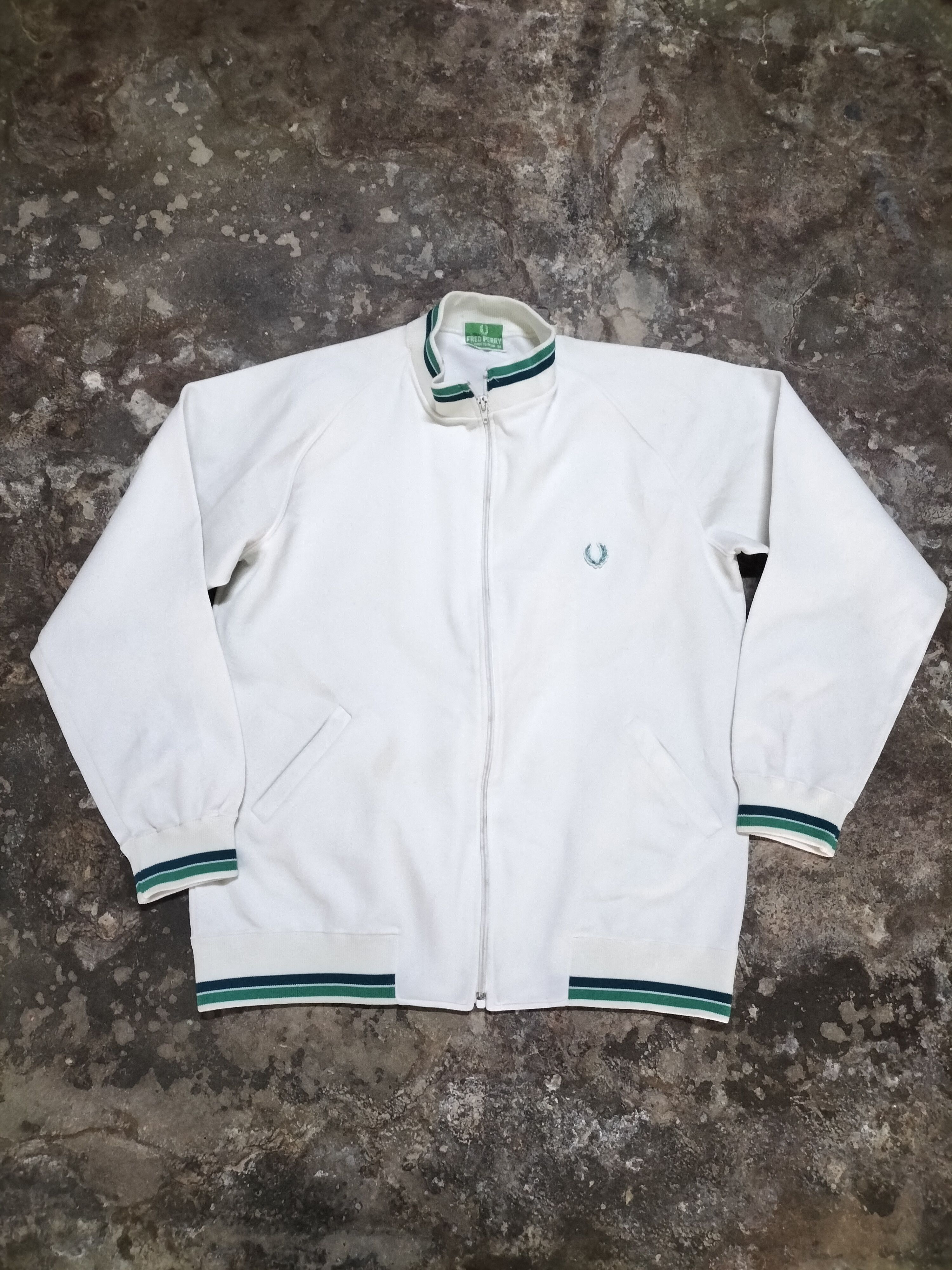 Fred Perry × Stussy fred perry x stussy tape track jacket rare zip