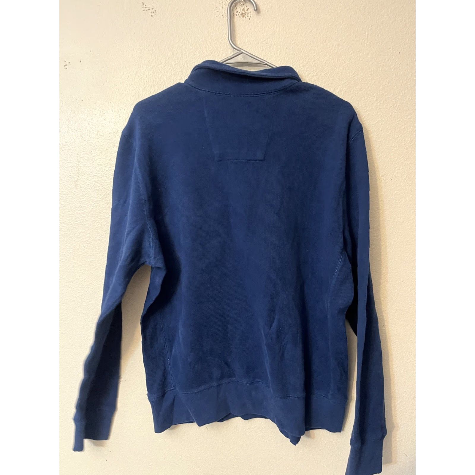 Nautica Nautica Sweater Adult M Blue Solid 1/4 Zip Pullover Mens Cotton Blend Size US M / EU 48-50 / 2 - 2 Thumbnail