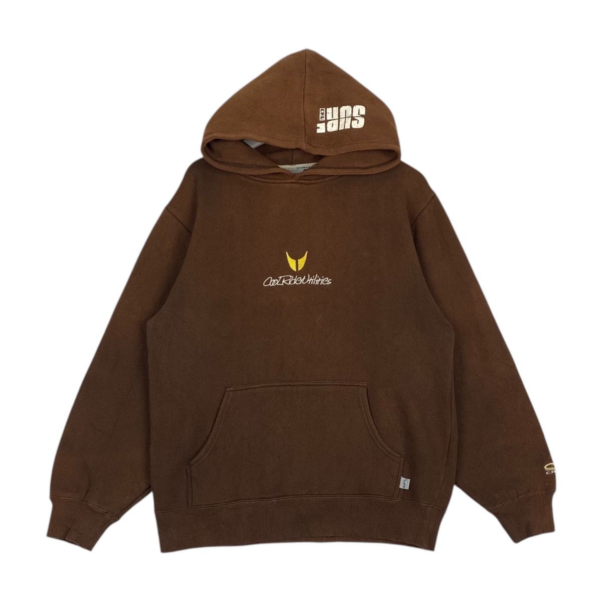 Designer × Vintage Vintage Cru Hoodie Sweater Embroidery Brown Size US M / EU 48-50 / 2 - 1 Thumbnail