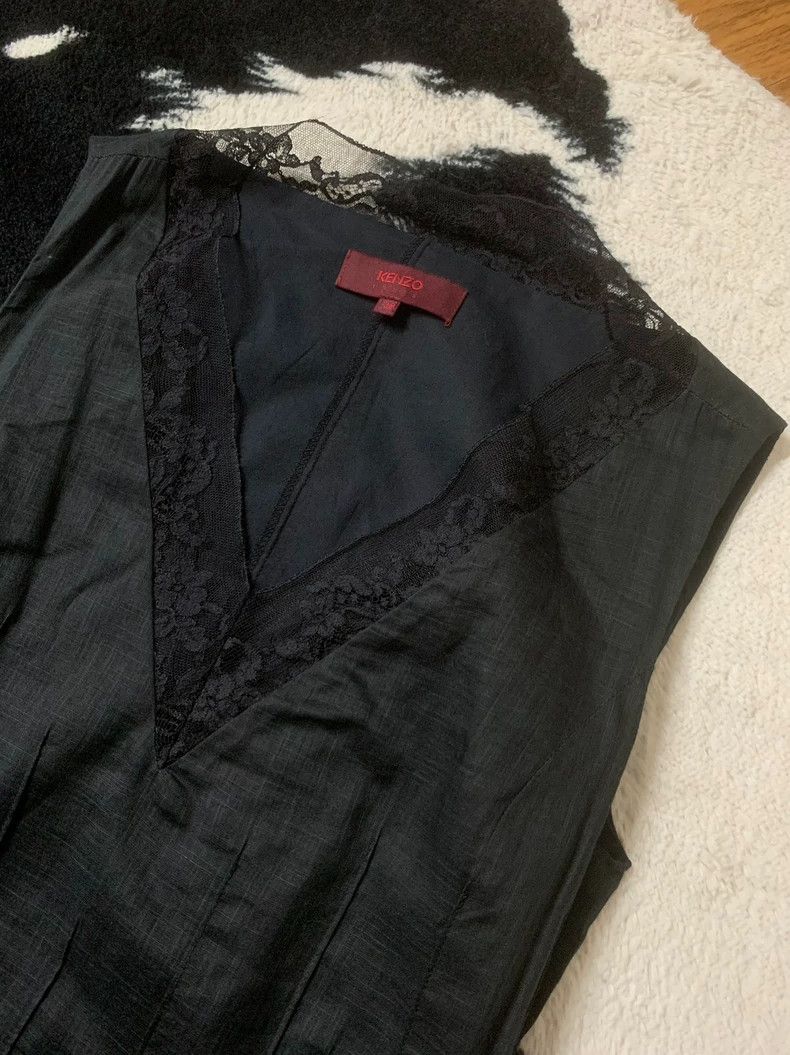 Kenzo KENZO 90s lace patchwork cotton linen set skirt Size XS / US 0-2 / IT 36-38 - 4 Thumbnail
