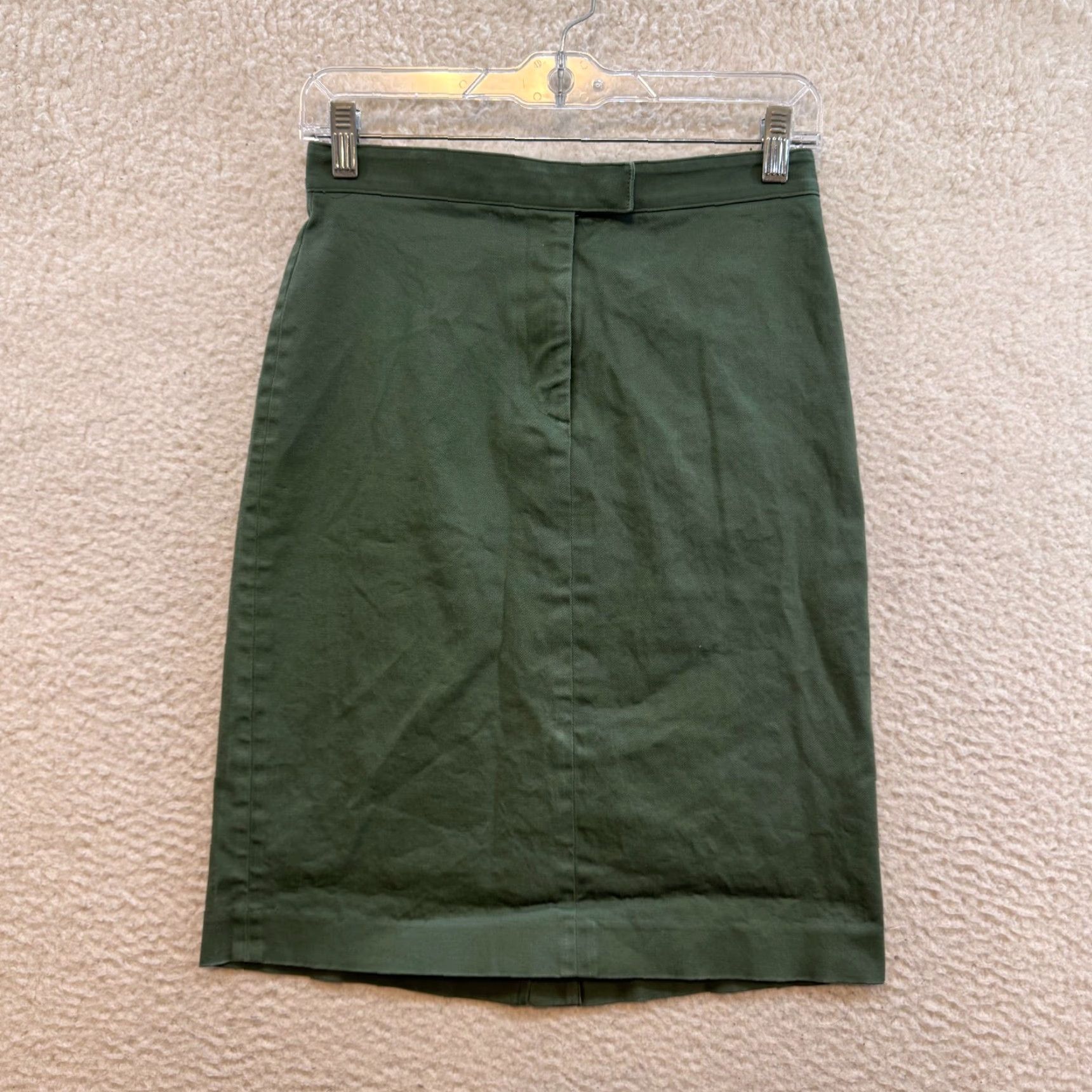 ESPIRIT VINTAGE Y2K Pencil Skirt 4 26 Khaki Olive Green Corpcore Office Siren Boho Fairy Womens Mens Girls Pants Skirt Size 27" / US 4 / IT 40 - 2 Thumbnail