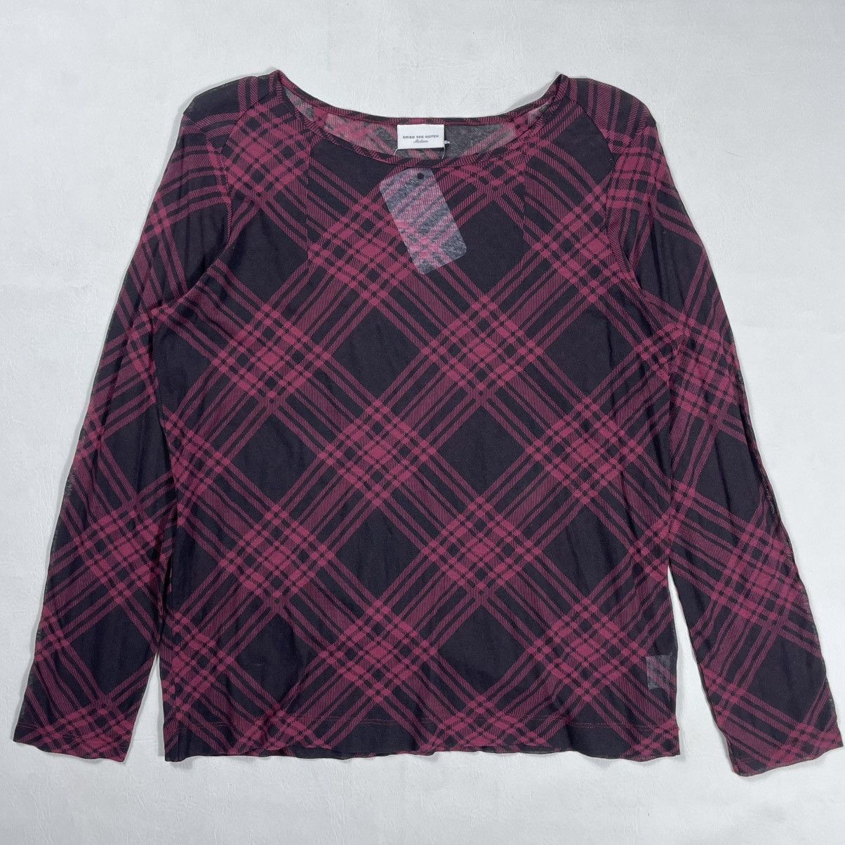 Dries Van Noten Dries Van Noten Plaid mesh longsleeve Size M / US 6-8 / IT 42-44 - 3 Thumbnail