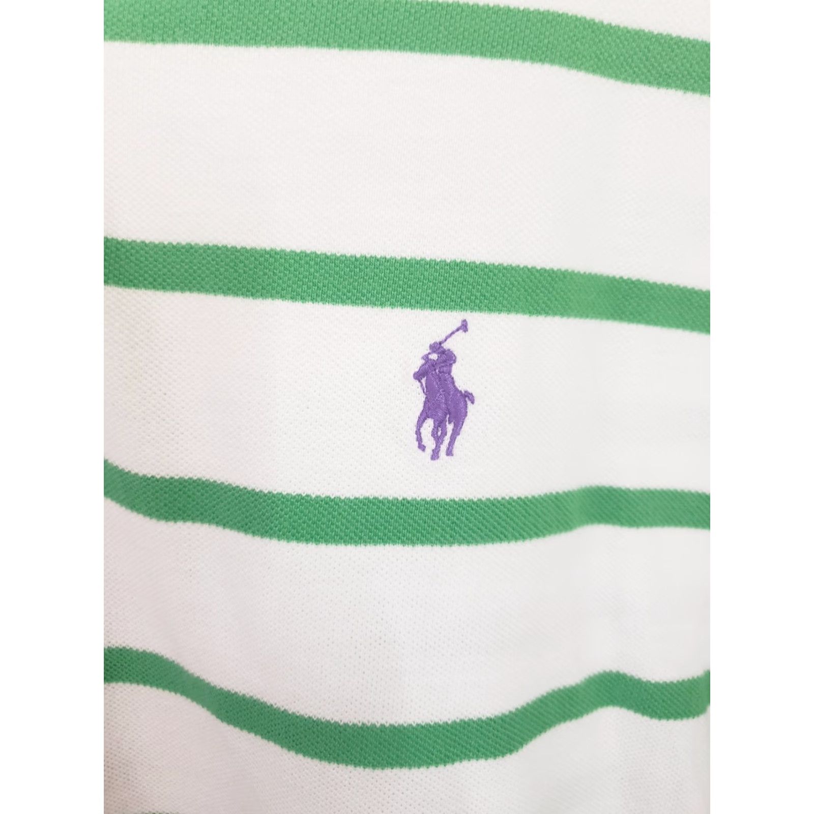 Ralph Lauren Polo Ralph Lauren Polo Shirt Men's L White Green Striped Purple Pony Preppy Shirt Size US L / EU 52-54 / 3 - 4 Thumbnail