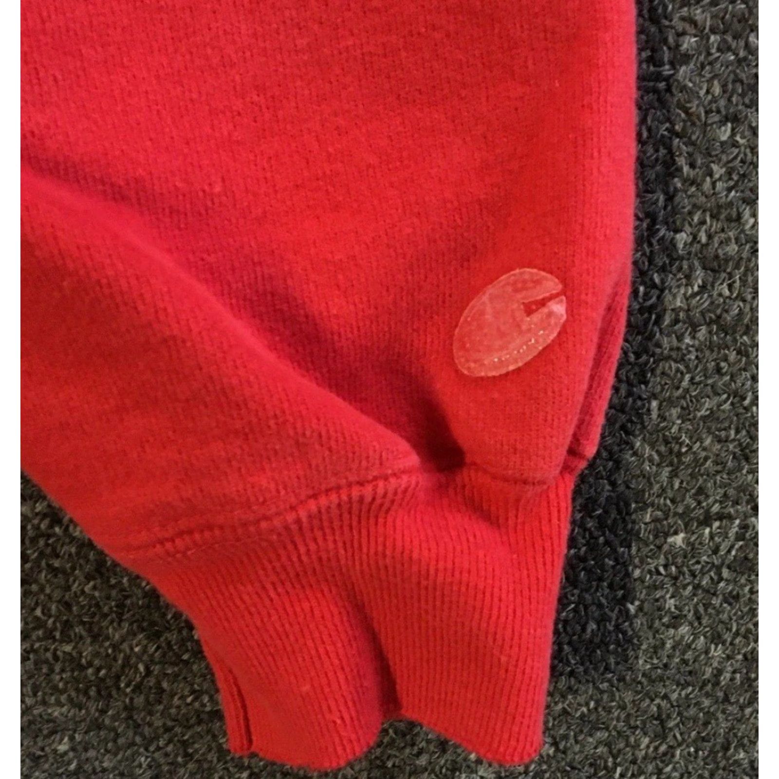 Champion Vtg 90s Champion Reverse Weave Cut Off Crop Sweatshirt M USA Track Grunge Hoodie Women Red Size M Size M / US 6-8 / IT 42-44 - 4 Thumbnail