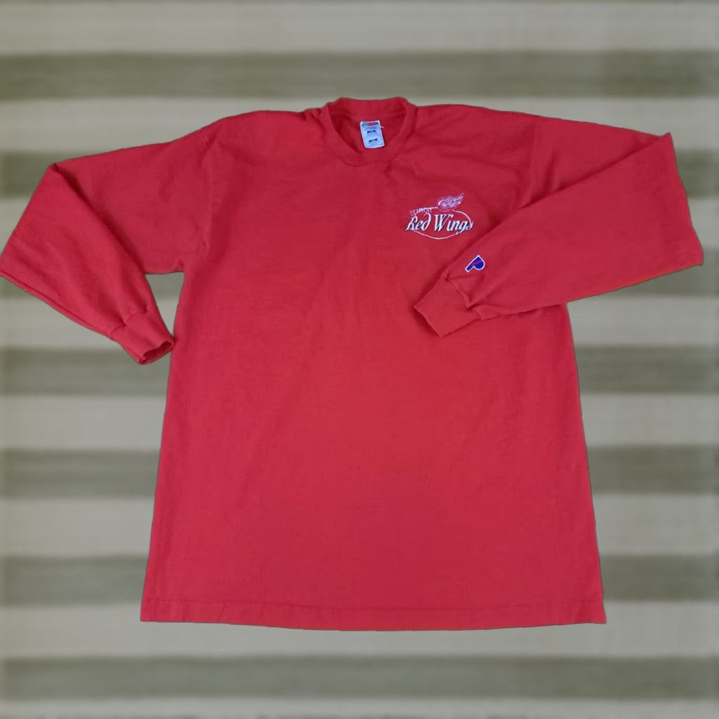 Pro Player VINTAGE Detroit Red Wings Embroidered Long Sleeve 2XL Pro Player USA Shirt Size US XXL / EU 58 / 5 - 1 Thumbnail
