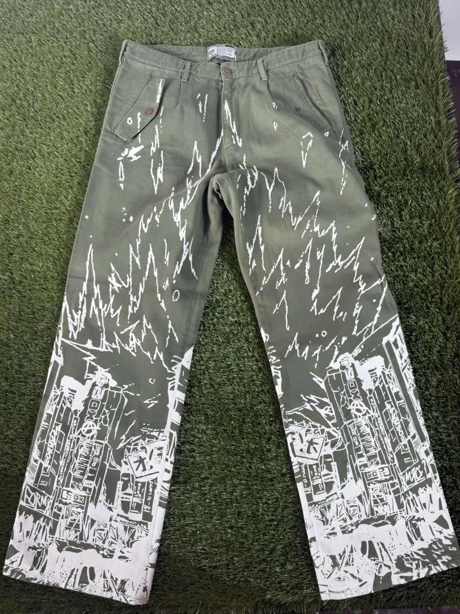 Other FORMY Studio FW20 Born To Live Graphic Pants Olive XL Size US 38 / EU 54 - 1 Thumbnail