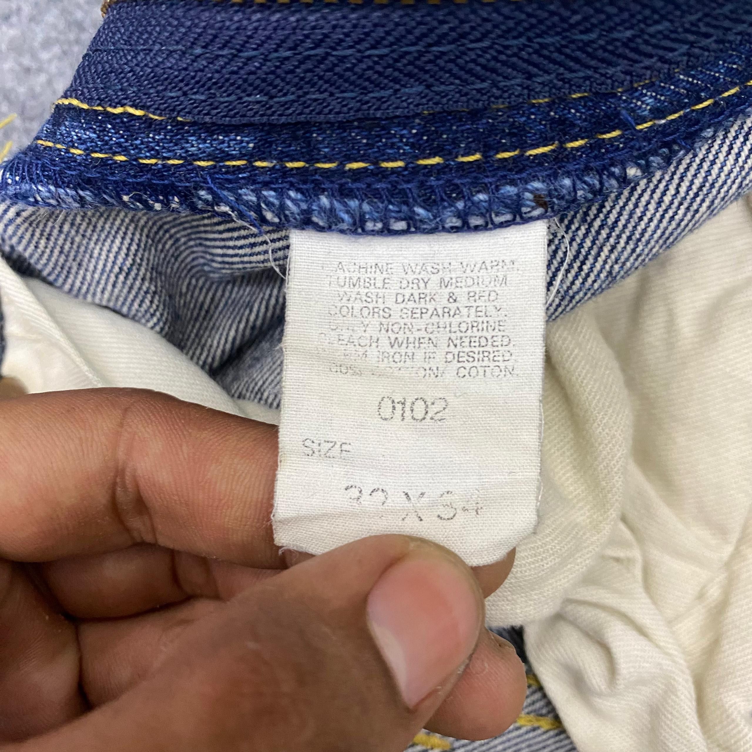 If Six Was Nine 💥Flare💥Vintage Lee Riders Distressed Denim Size US 32 / EU 48 - 17 Thumbnail