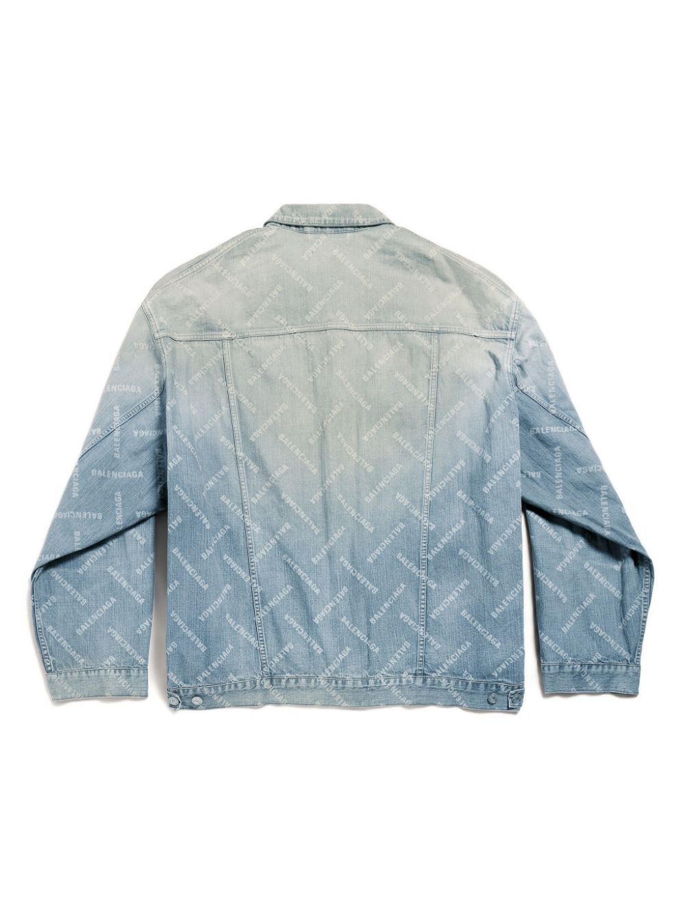Balenciaga o1bcso1str0625 Bal Diagonal Allover Oversized Jacket in Blue Size US L / EU 52-54 / 3 - 5 Thumbnail