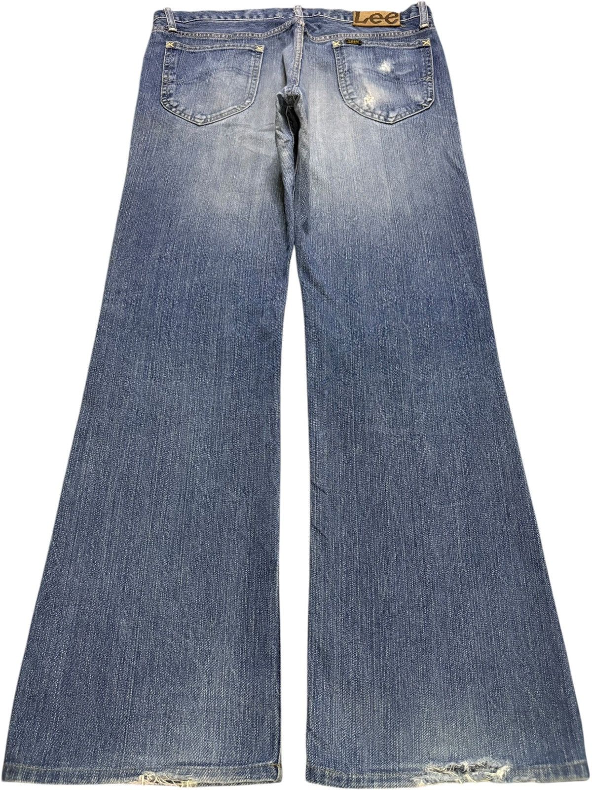 Lee Vintage Lee Rusty Mud Wash Distressed Bootcut Flare Jeans Size US 32 / EU 48 - 2 Thumbnail