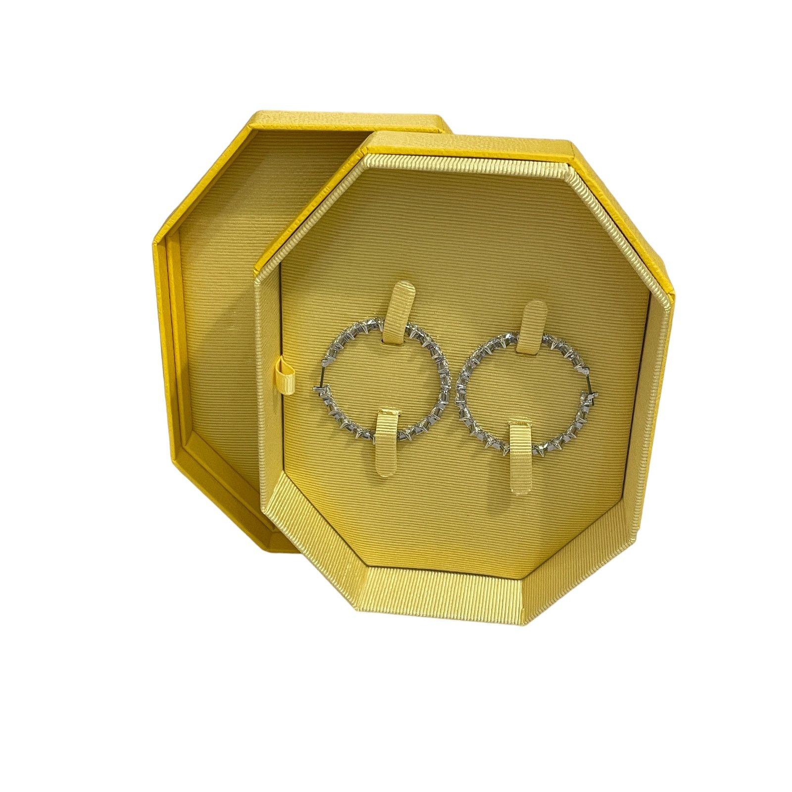 Swarovski Swarovski Millenia Hoop Earrings, Triangle Zirconia White Size ONE SIZE - 3 Thumbnail