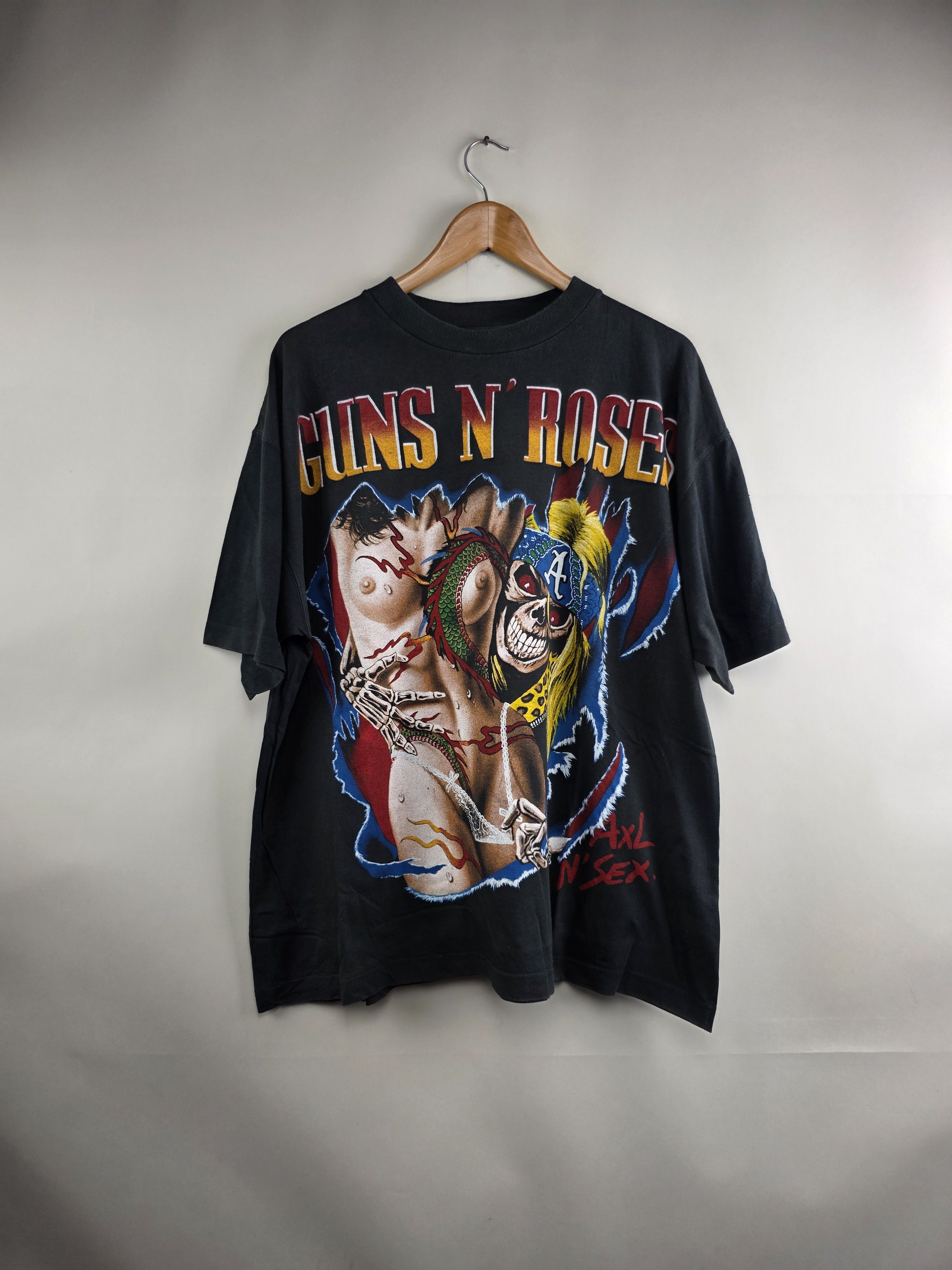 Vintage 90s Guns N Roses Axl N Sex Vintage T shirt XL 24" 29" Size US XL / EU 56 / 4 - 1 Thumbnail