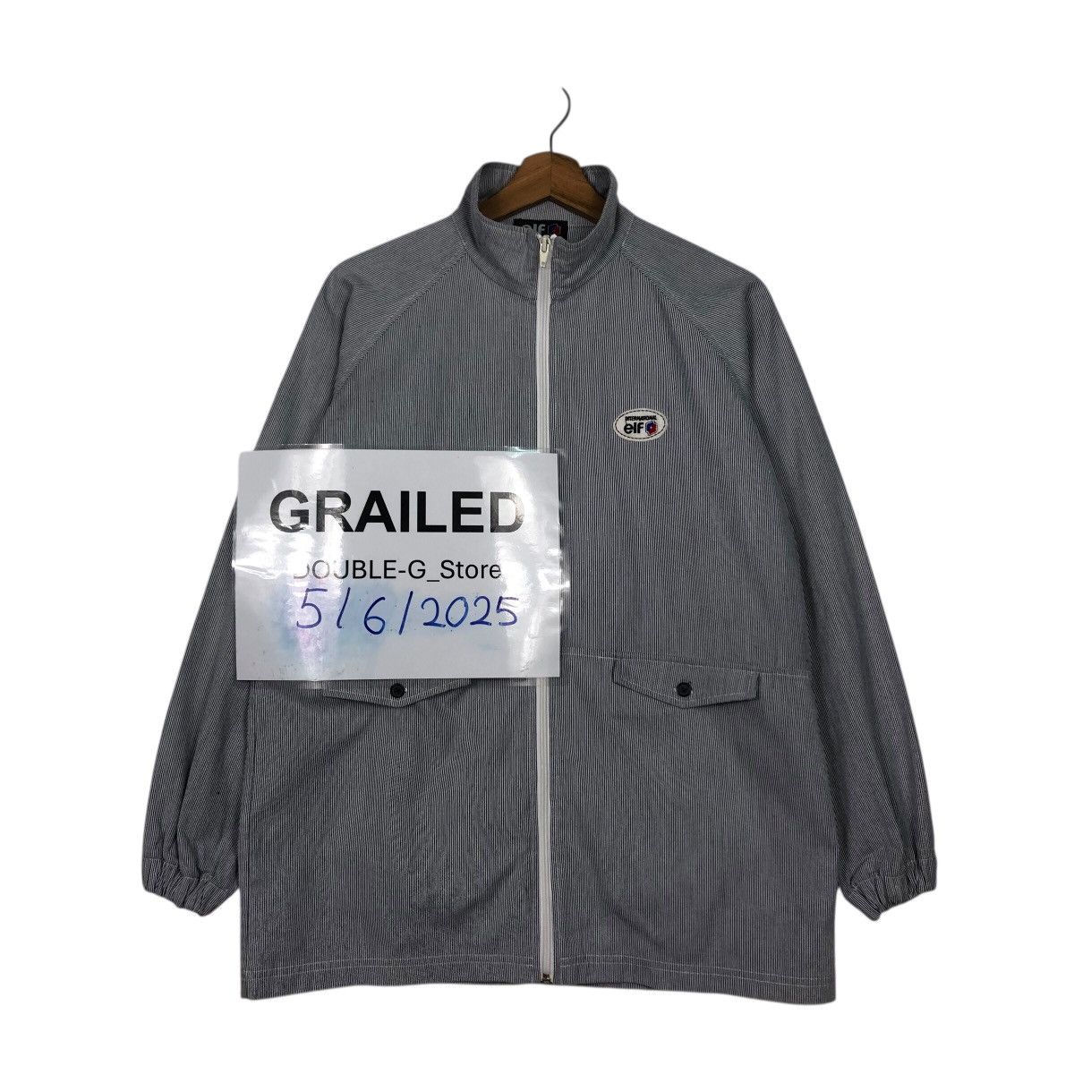 Japanese Brand Elf Racing Striped Full-Zip Jacket – Moto Streetwear Utility Size US M / EU 48-50 / 2 - 1 Thumbnail