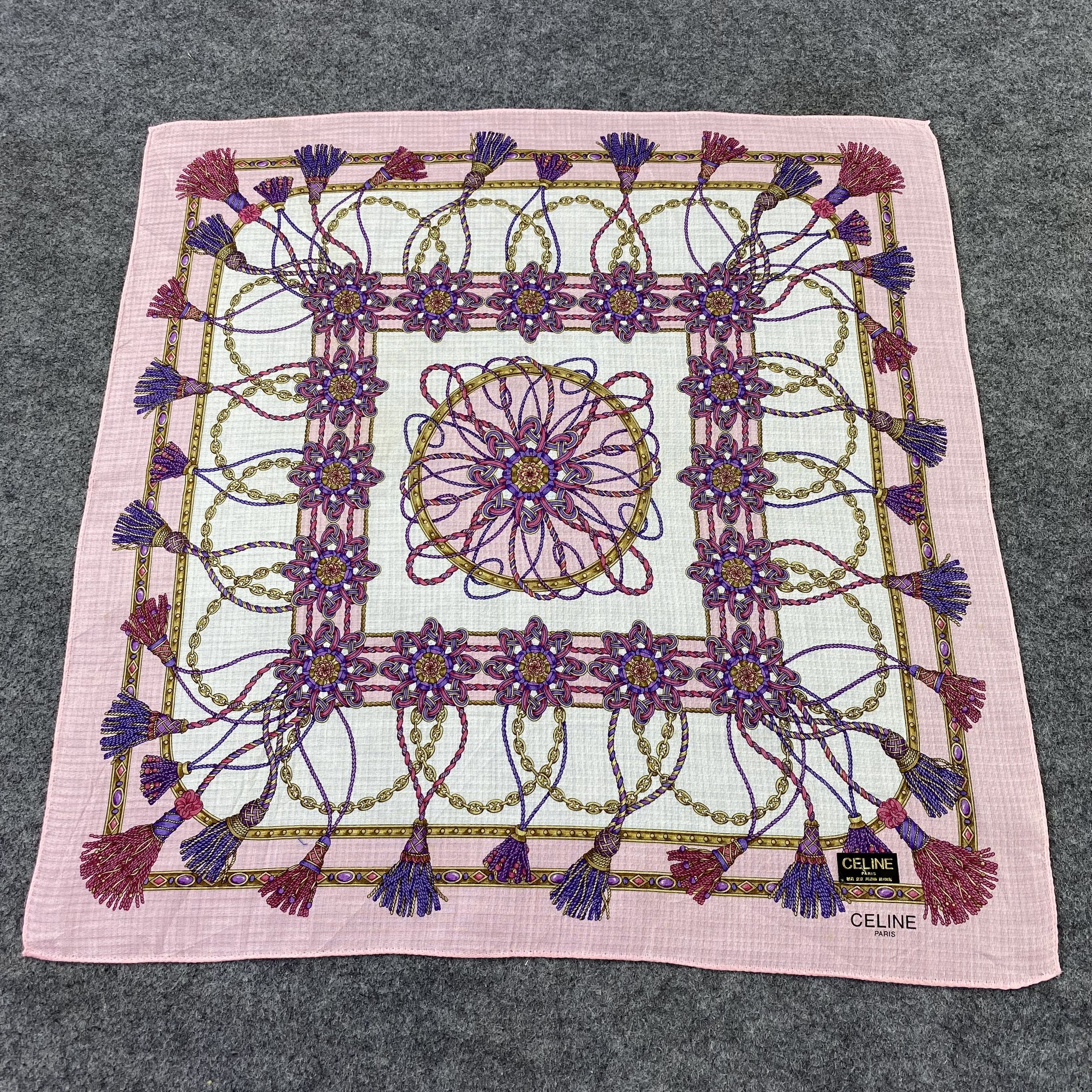 Celine × Vintage Celine Handkerchief / Bandana / Neckerchief-B1246 Size ONE SIZE - 3 Thumbnail