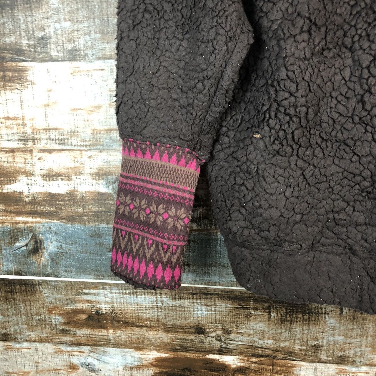 Japanese Brand Beams Hearts Brown fleece sweater Hoodie #A2358 Size L / US 10 / IT 46 - 15 Thumbnail