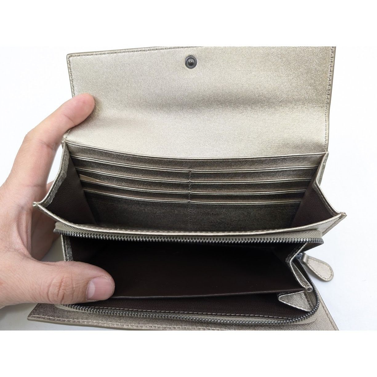 Bottega Veneta o1rshd1 Size : OS/ Intrecciato Gros Grain Wallet in Champign Size ONE SIZE - 14 Thumbnail