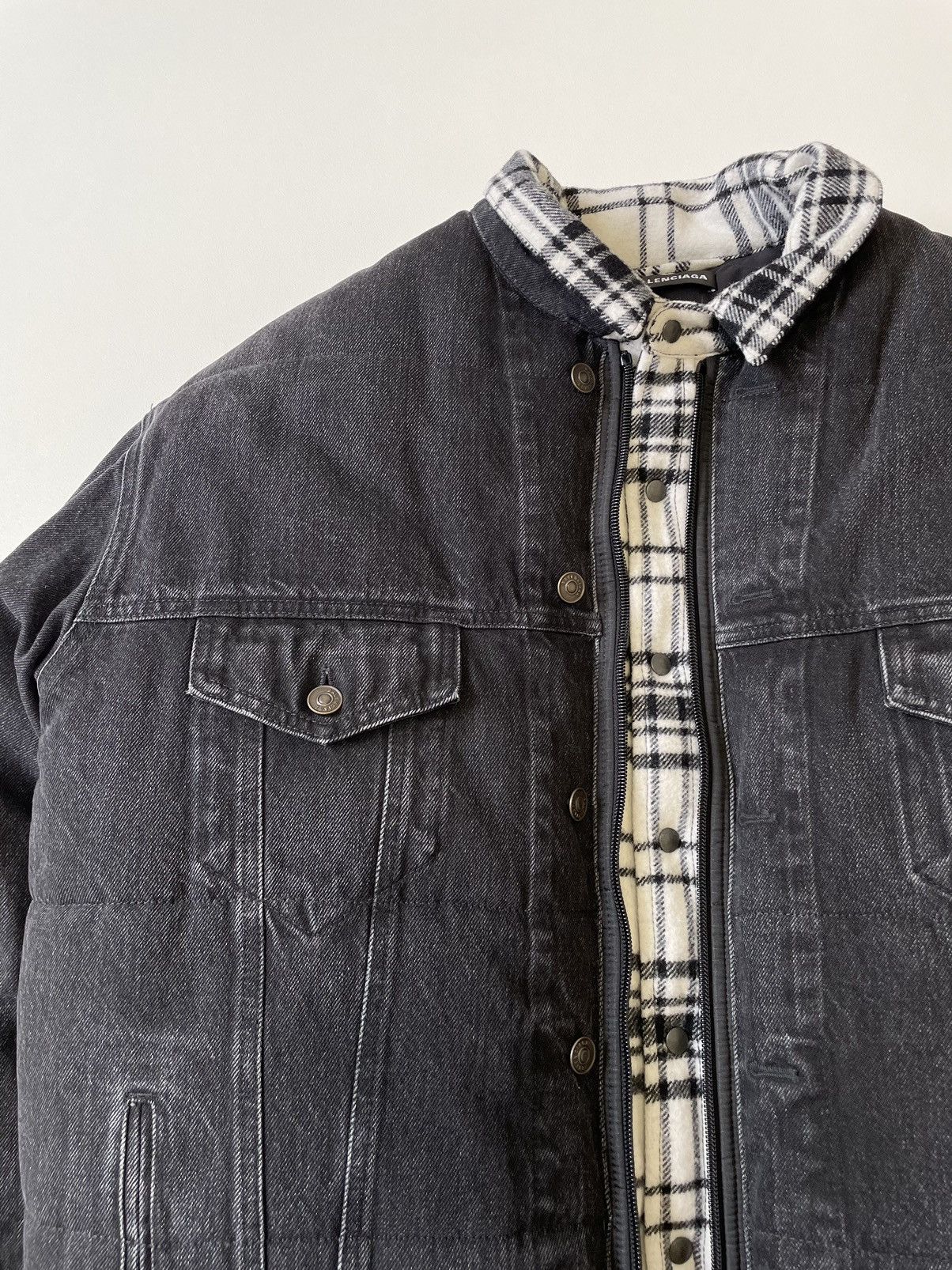 Balenciaga A/W 18 Triple 3 Layer Denim Jacket Size US M / EU 48-50 / 2 - 3 Thumbnail