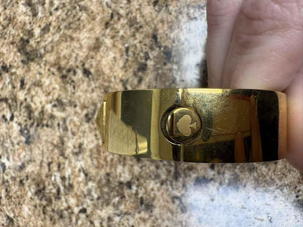 Kate Spade Kate Spade New York Gold Tone Bangle Watch Pyramid Hinged Size ONE SIZE - 4 Thumbnail