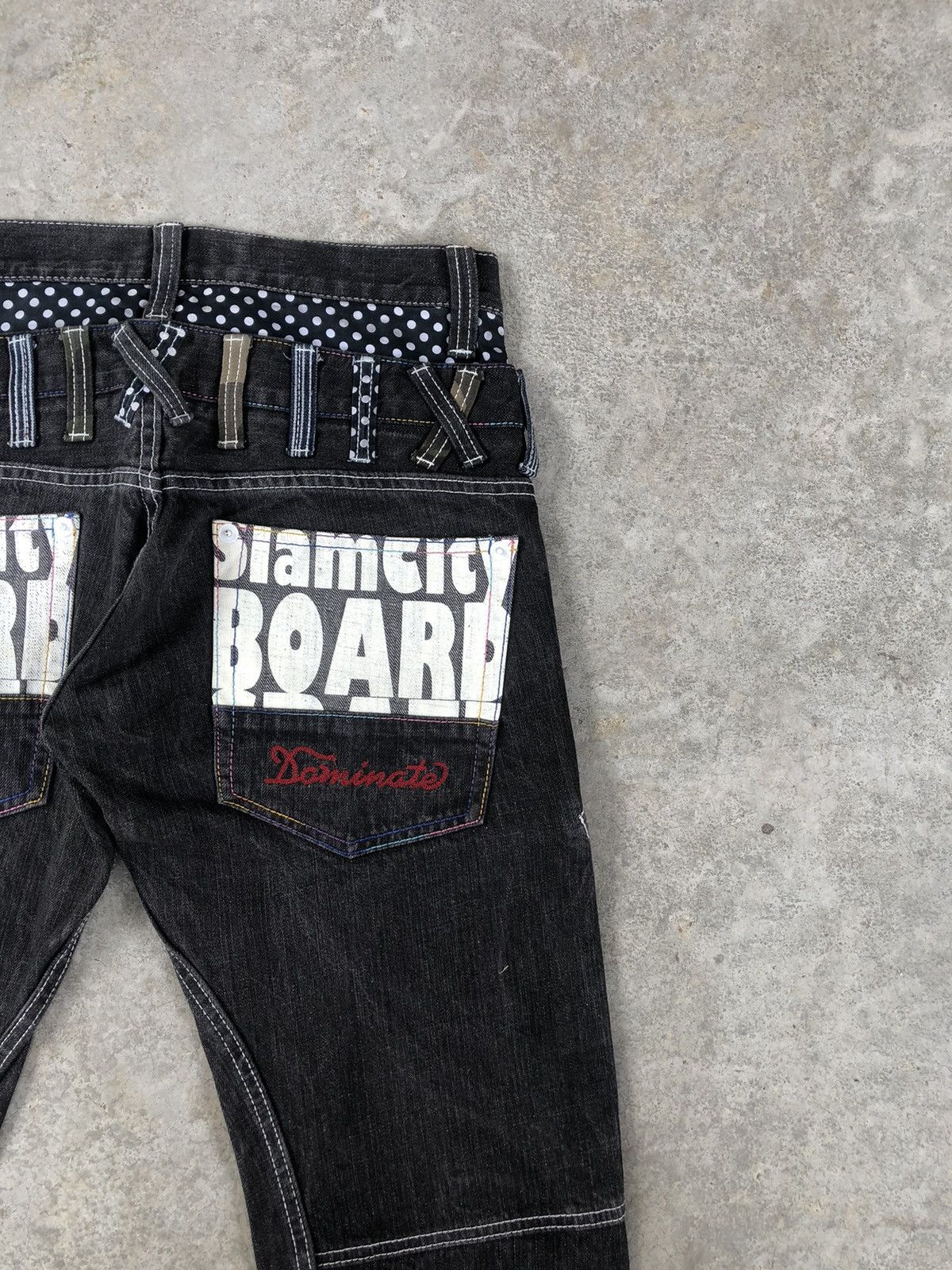 Hysteric Glamour Japanese Dominate Handcrafted Double Waist Distressed Jeans Size US 31 - 11 Thumbnail