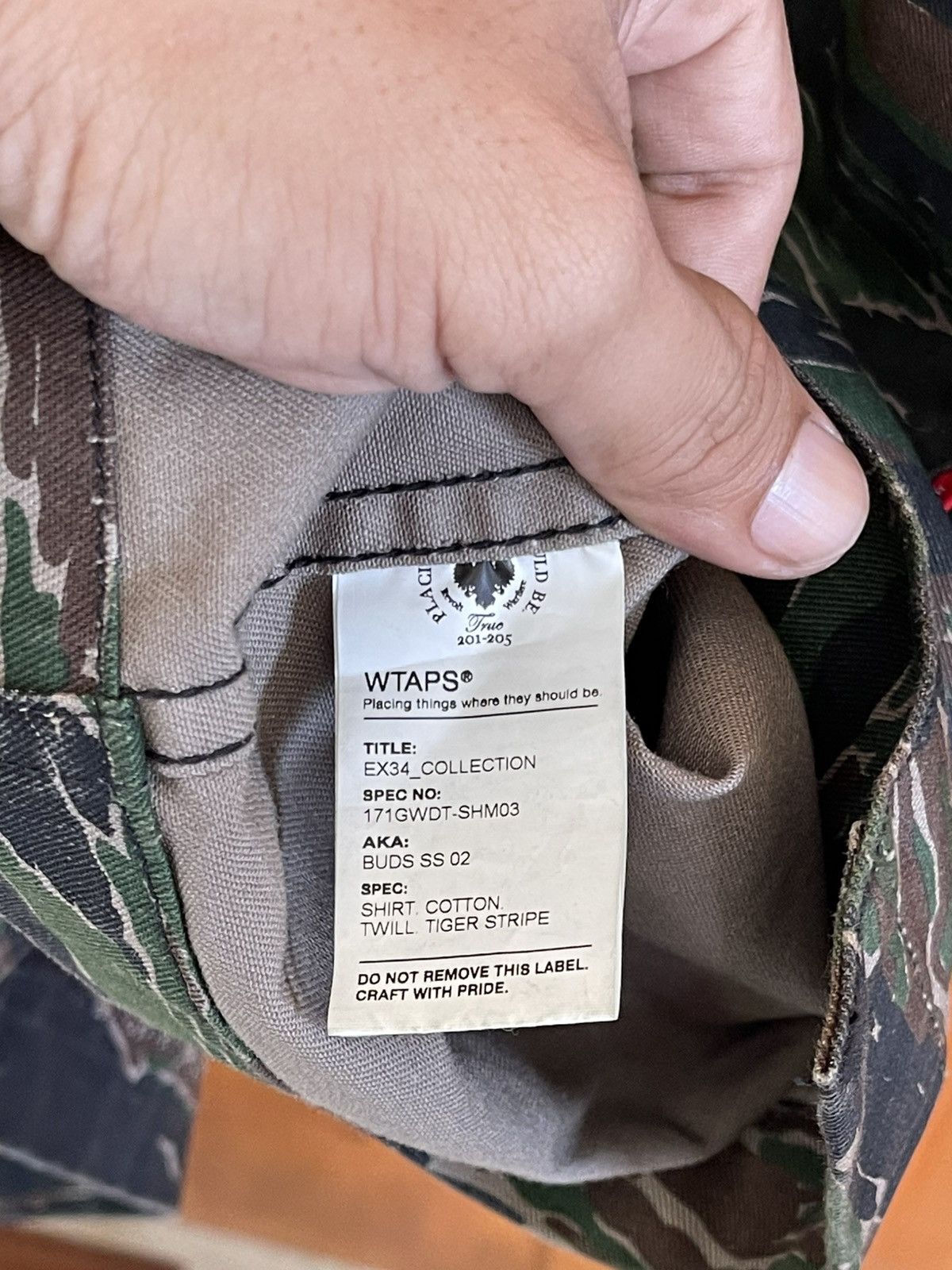 Wtaps WTPAS NON TIGER CAMO Size US M / EU 48-50 / 2 - 8 Thumbnail