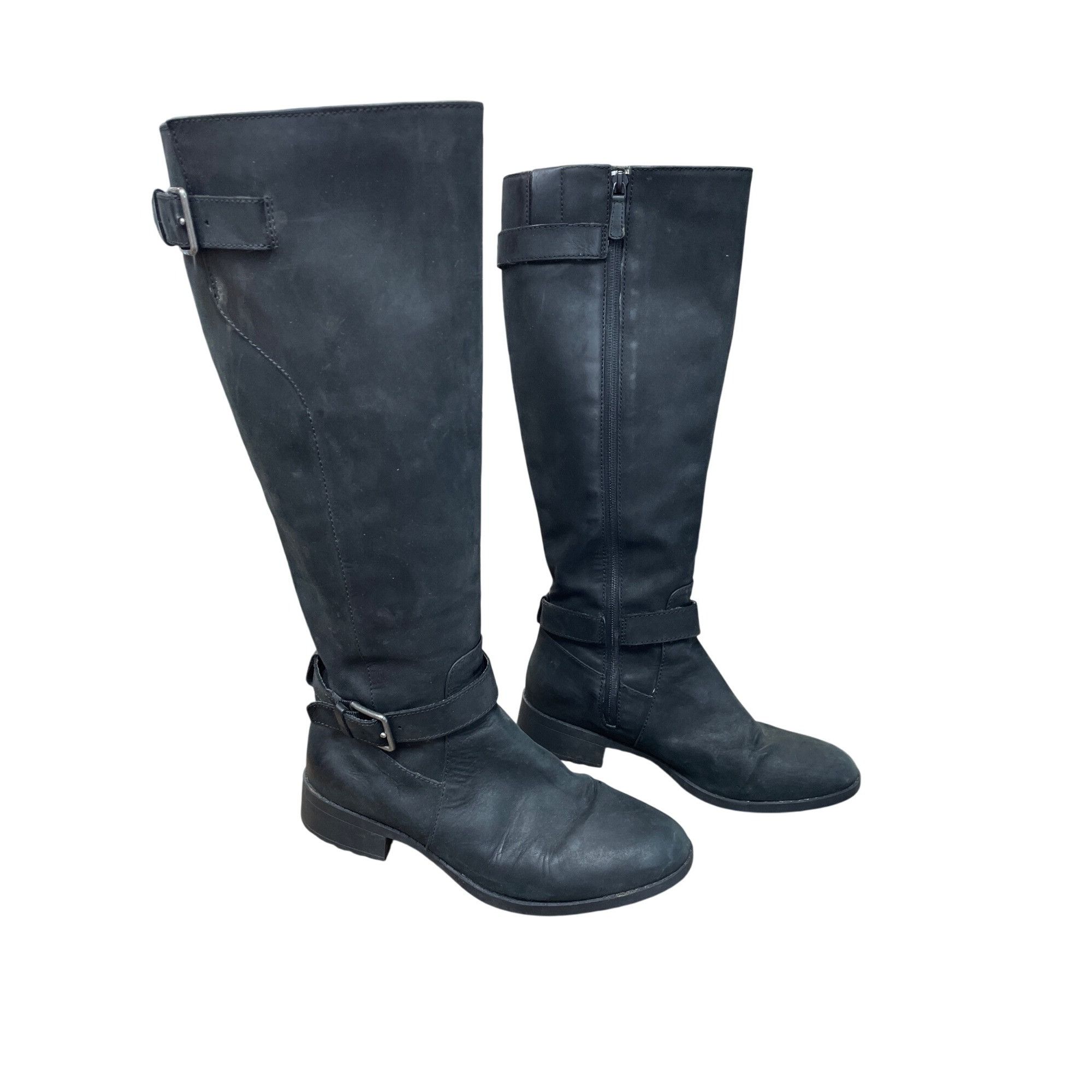 Cole Haan Cole Haan Womans Black leather Knee Equestrian Riding Boots Size US 9 / IT 39 - 3 Thumbnail
