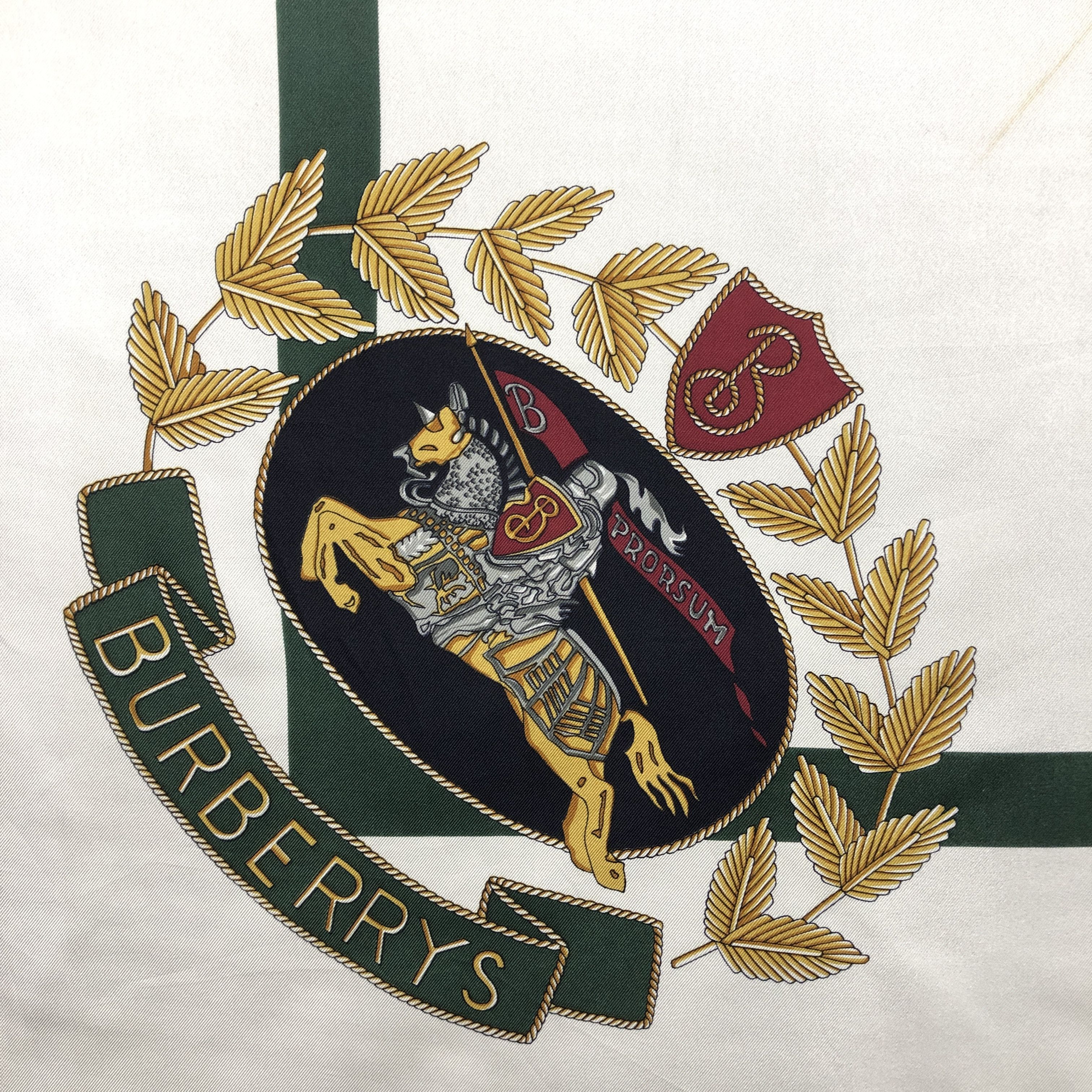 Burberry × Vintage Vintage Burberry SILK Scarf Twill Stole Wraps Scarves Size ONE SIZE - 7 Thumbnail