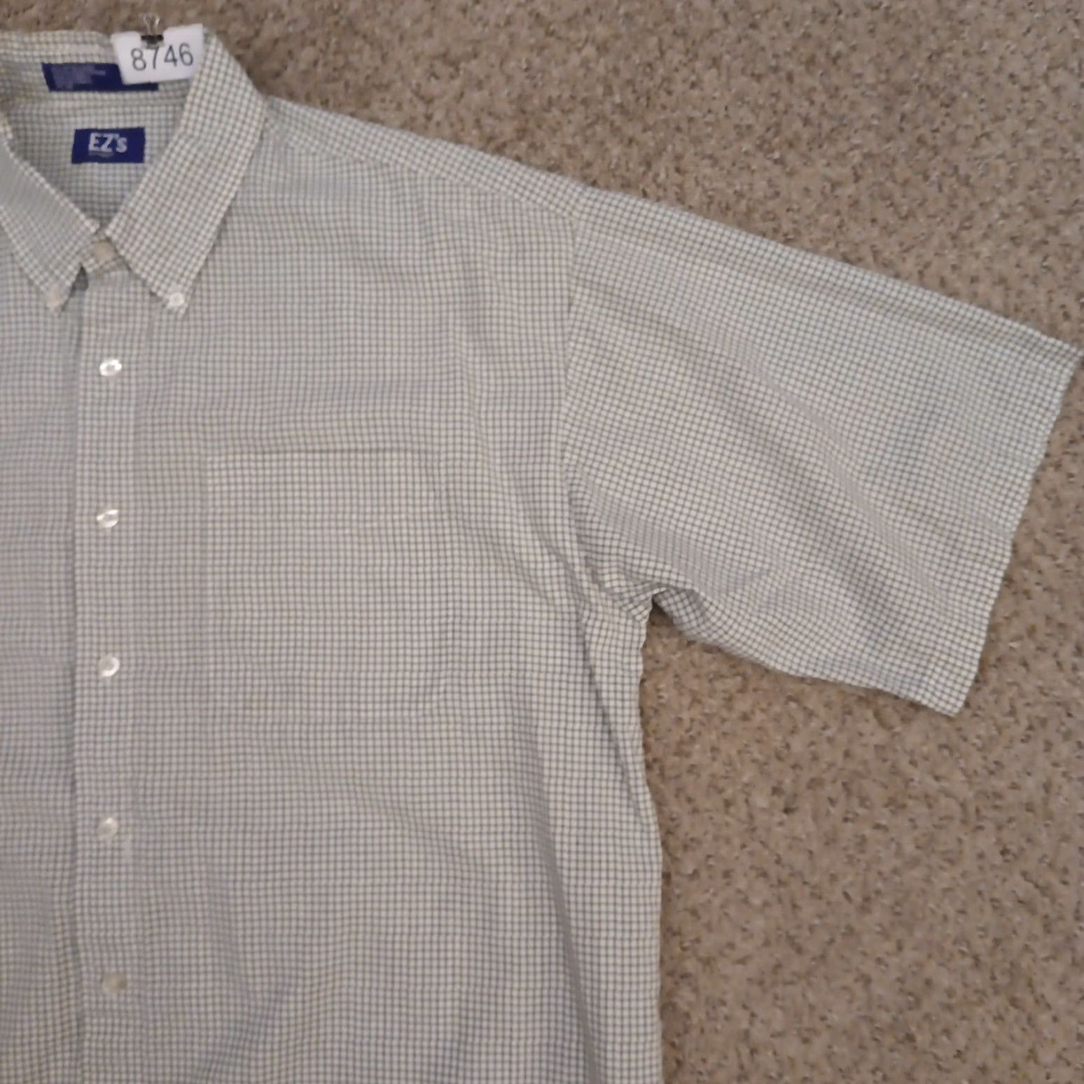 Haggar Haggar Shirt Mens XL Green Plaid Short Sleeve Button-Down Cotton Blend Size US XL / EU 56 / 4 - 4 Thumbnail