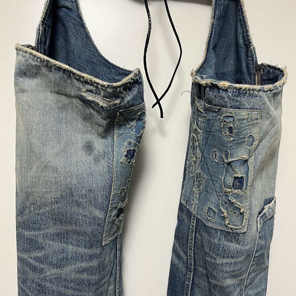 Kapital Boro Denim Patchwork Chaps Pants