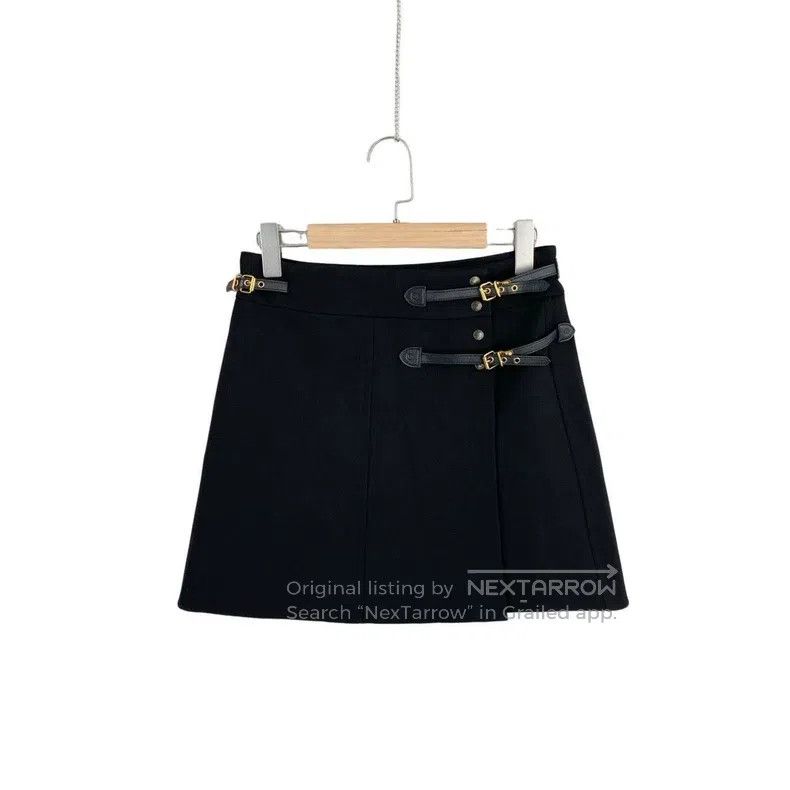 Louis Vuitton Louis Vuitton 23ss Black Tie Wrap Mini Skirt Size 33" - 1 Thumbnail