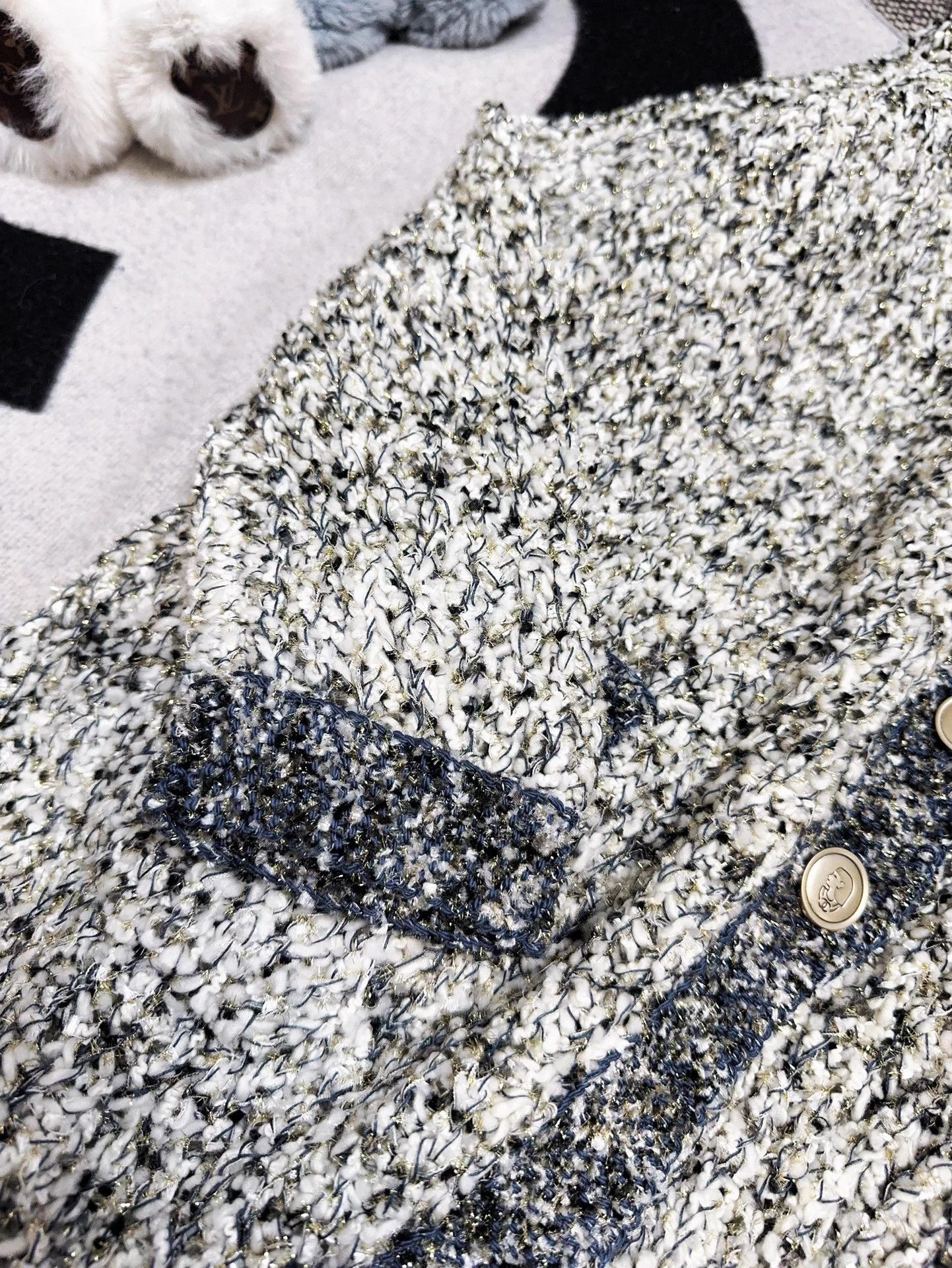 Chanel Chanel 19A Egyptian Gold Thread Knit Longline Cardigan 36 Size XS / US 0-2 / IT 36-38 - 5 Thumbnail