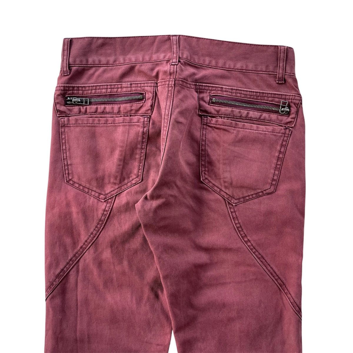 semanticdesign Vintage Semanticdesign - Maroon Twisted Flare Jeans Size US 31 - 7 Thumbnail