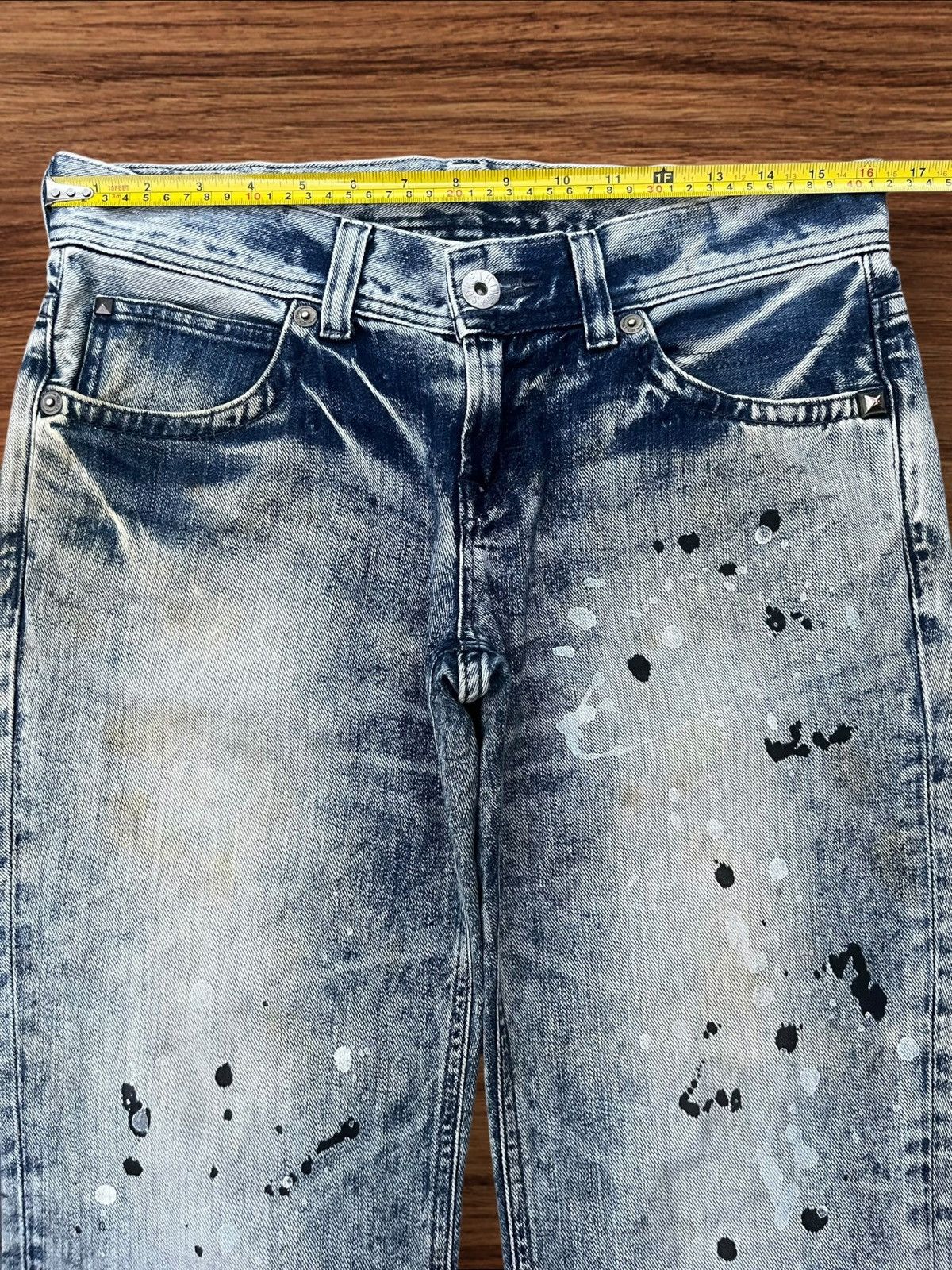 Edwin × Japanese Brand Vintage Japanese Brand Acid Washed Paint Splattered Jeans Size 32" / US 10 / IT 46 - 14 Thumbnail