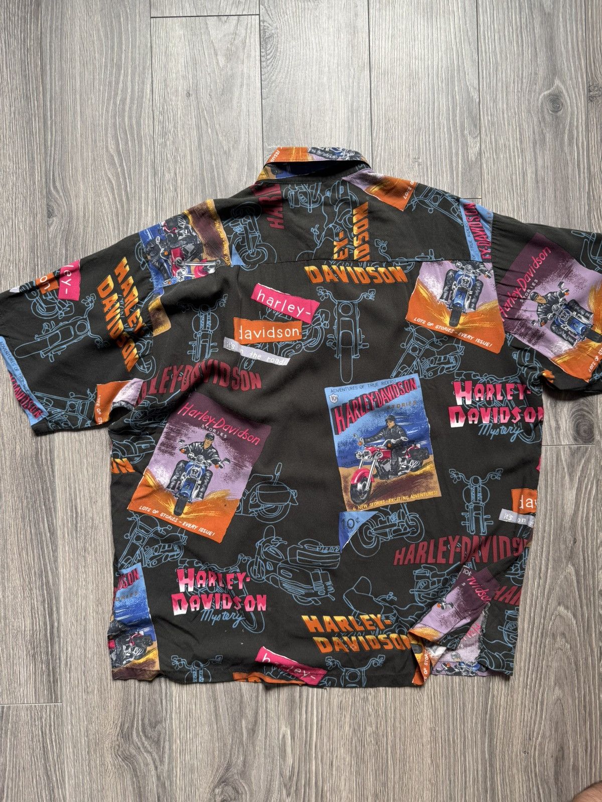 Harley Davidson Harley Davidson Bikers 90’s Hawaiian Shirt CRAZY VINTAGE Size US XL / EU 56 / 4 - 10 Thumbnail