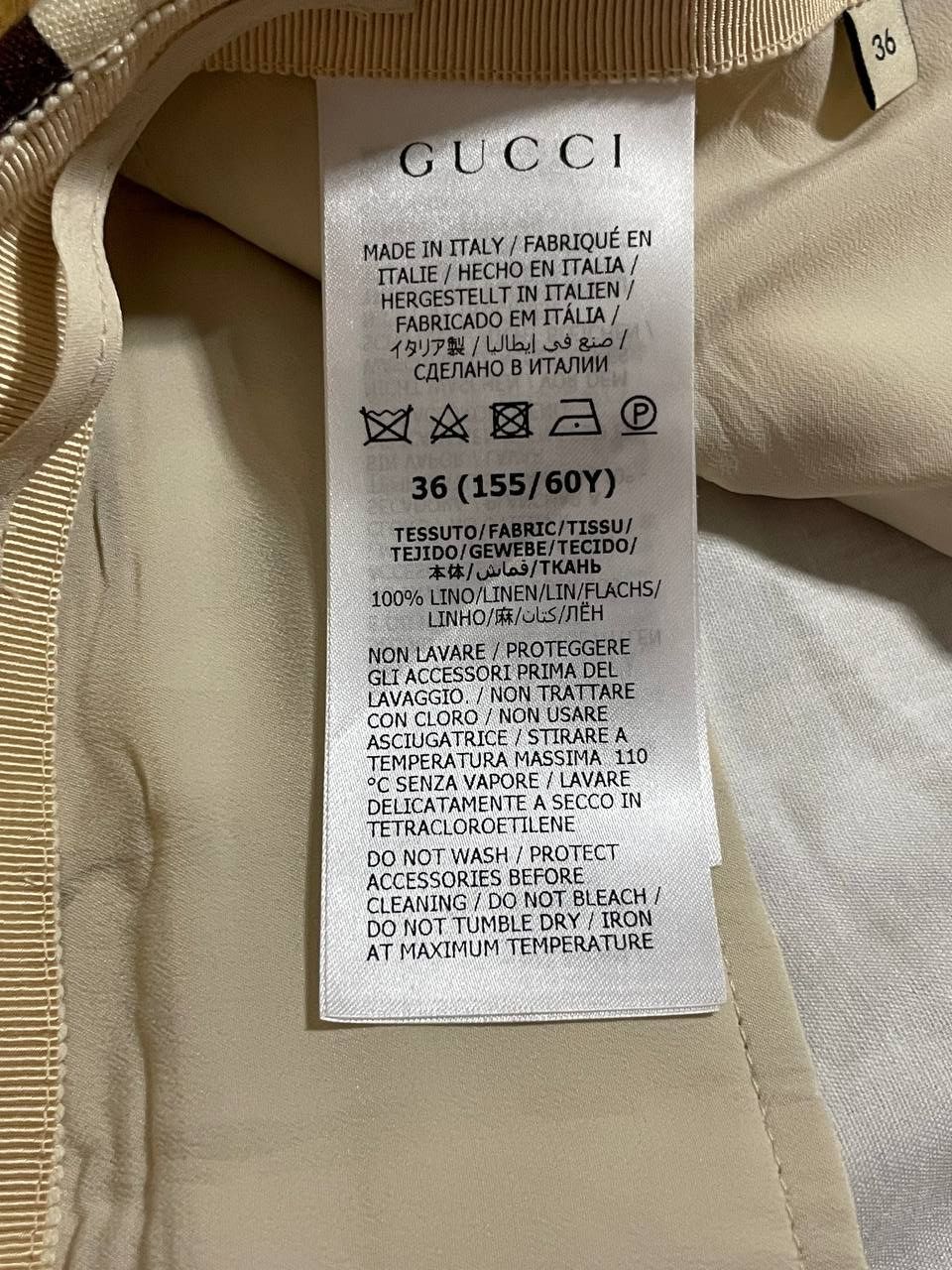 Gucci INTERLOCKING G PRINT LINEN TROUSERS Size 36" / US 14 / IT 50 - 7 Thumbnail