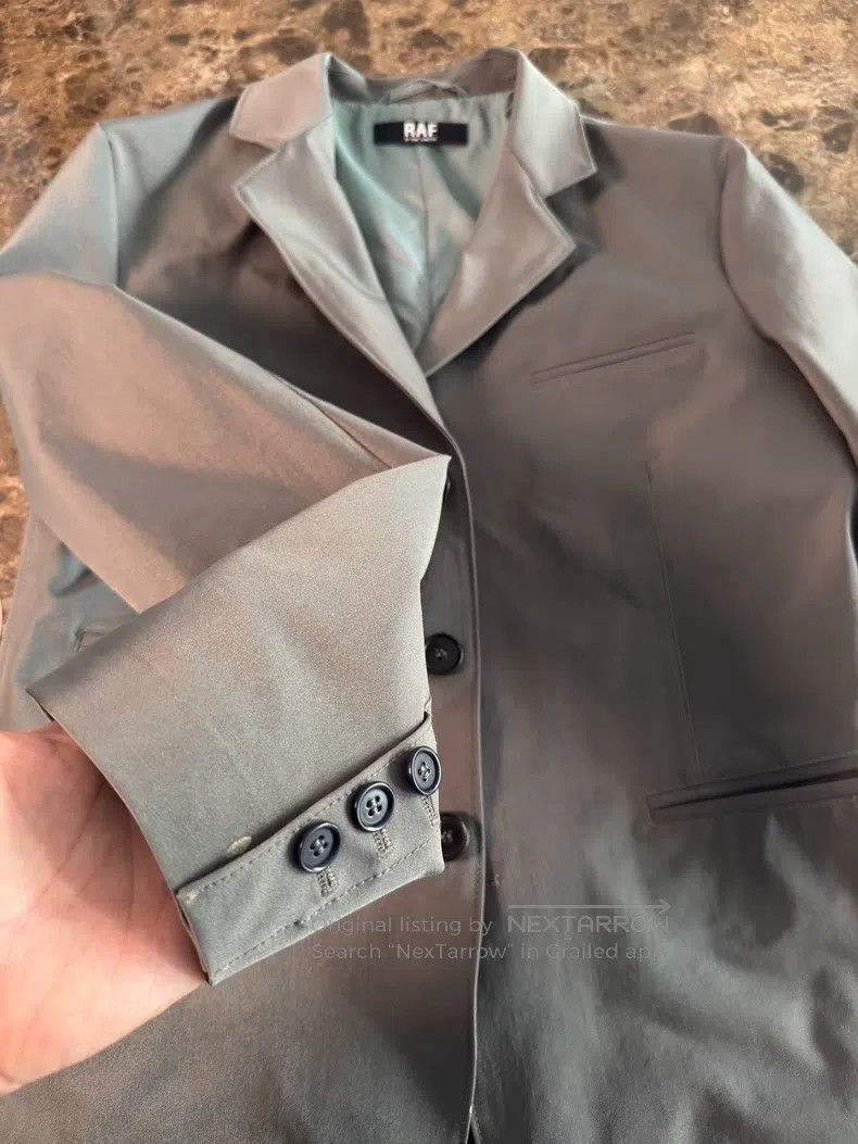 Raf Simons Raf Simons Metal fibre Metallo gray high-top luxury suit j Size 48R - 6 Thumbnail