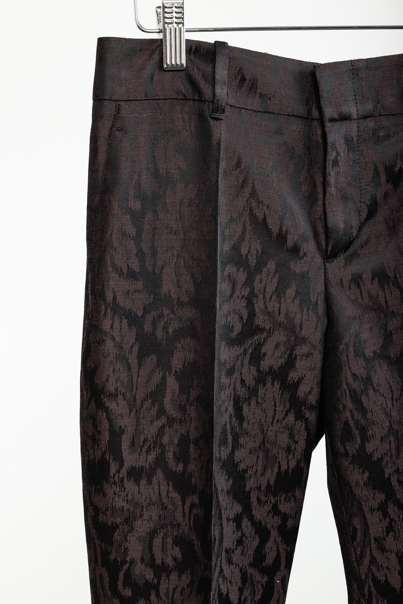Gucci Gucci AW/12 Burgundy Floral-Jacquard Holiday Pants Size 30" / US 8 / IT 44 - 5 Thumbnail