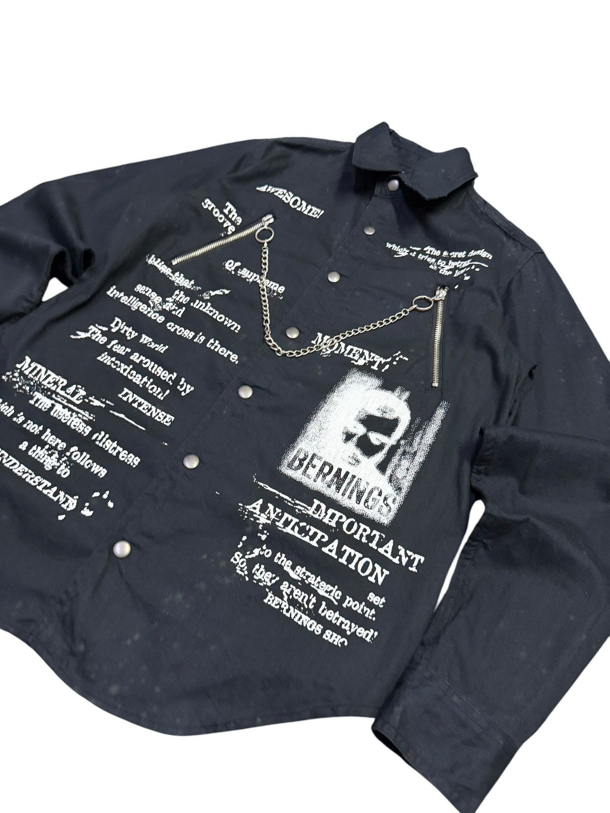 Japanese Brand Vintage Berning Sho Button Up Shirt Punk Seditionaries Size US M / EU 48-50 / 2 - 2 Thumbnail