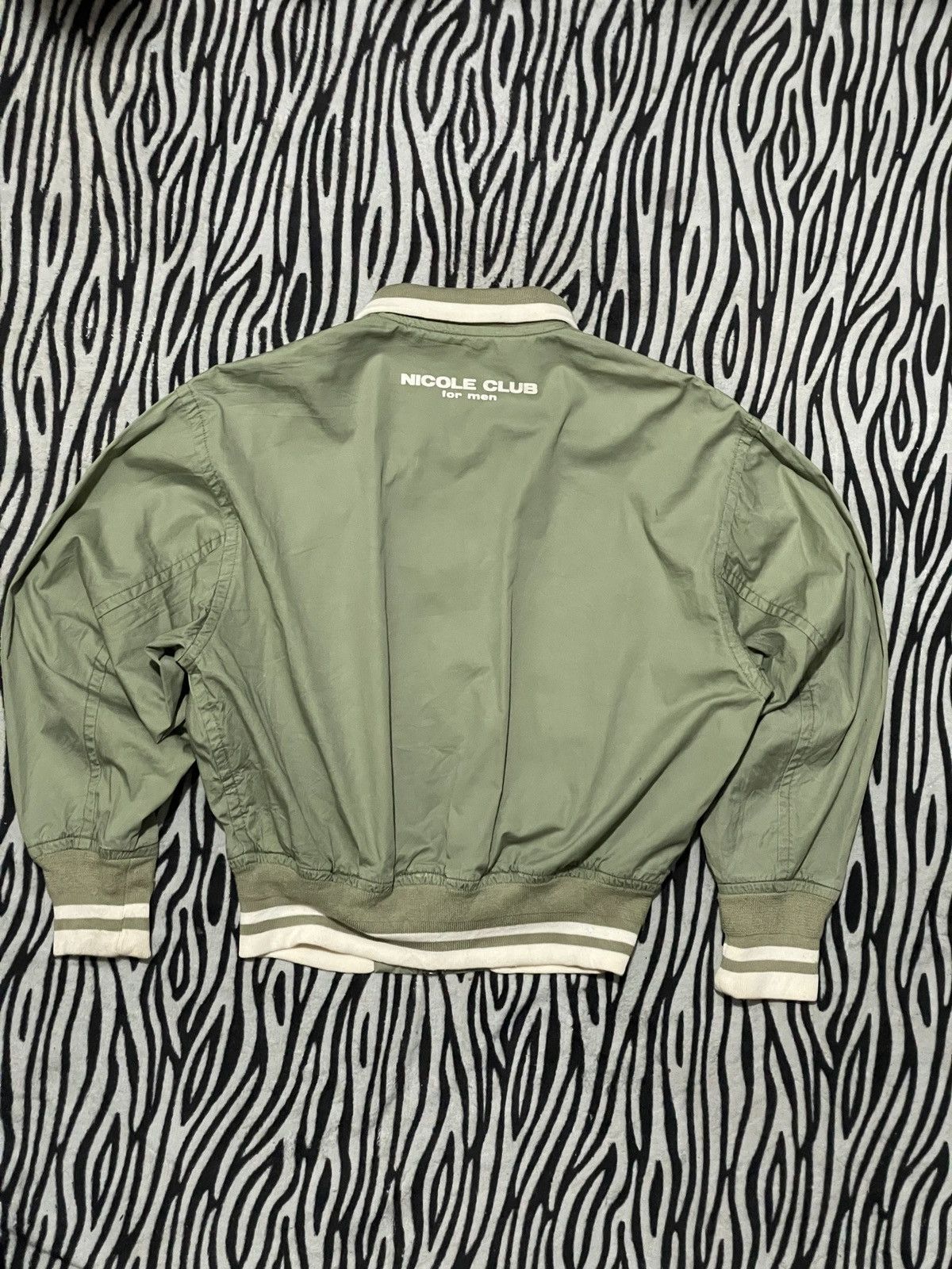 Nicole Club × Vintage Vintage Nicole Club For Men Light Green Bomber Jacket Size US XL / EU 56 / 4 - 8 Thumbnail