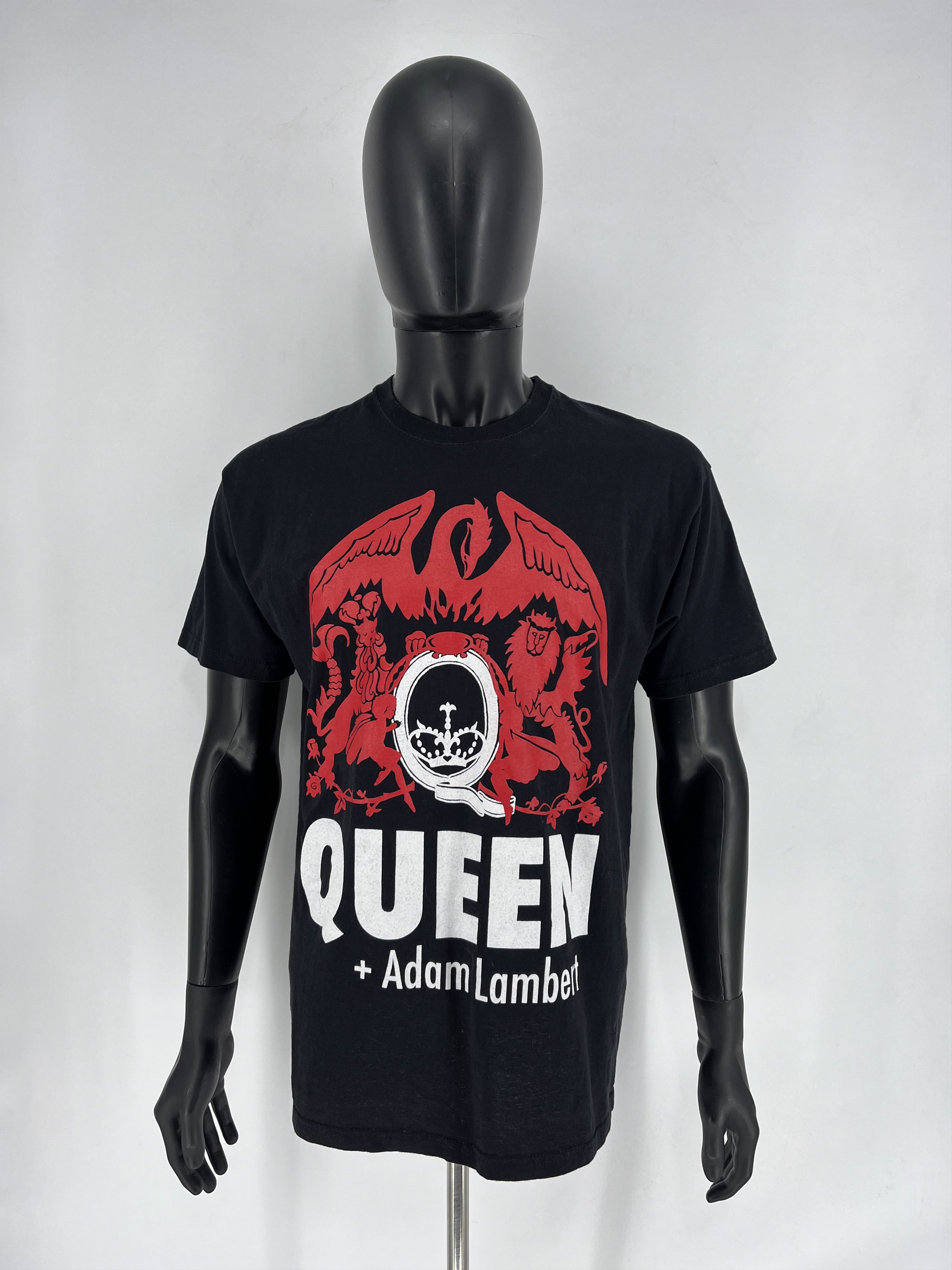 Band Tees × Vintage Vtg Queen + Adam Lambert Live in Concert Tee Punk Rock Band Size US L / EU 52-54 / 3 - 2 Thumbnail