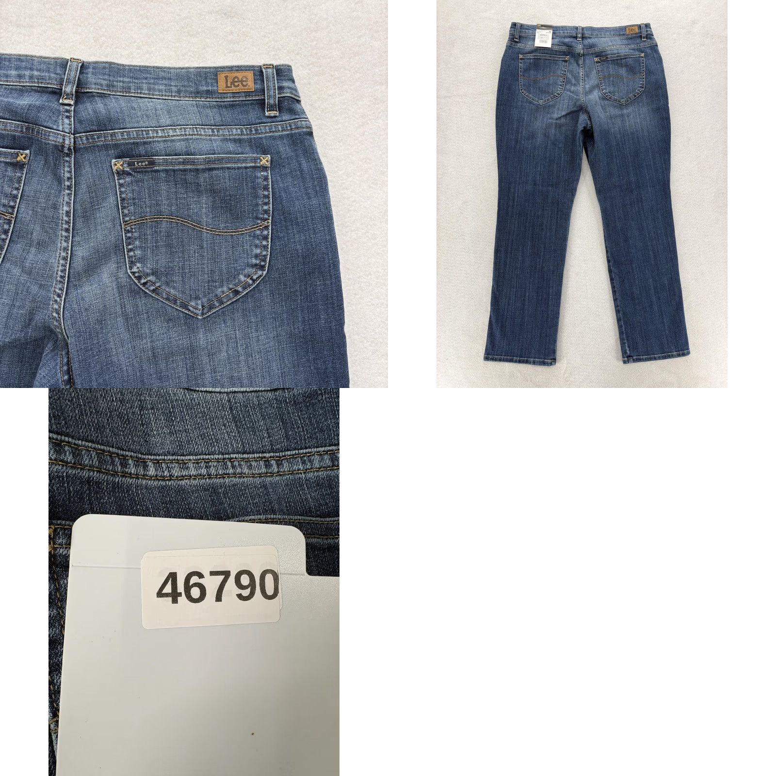 Lee Lee Jeans Womens 16 Blue Relaxed Fit Straight Leg Mid Rise Stretch Denim NWT Size 38" / US 16 / IT 52 - 9 Thumbnail