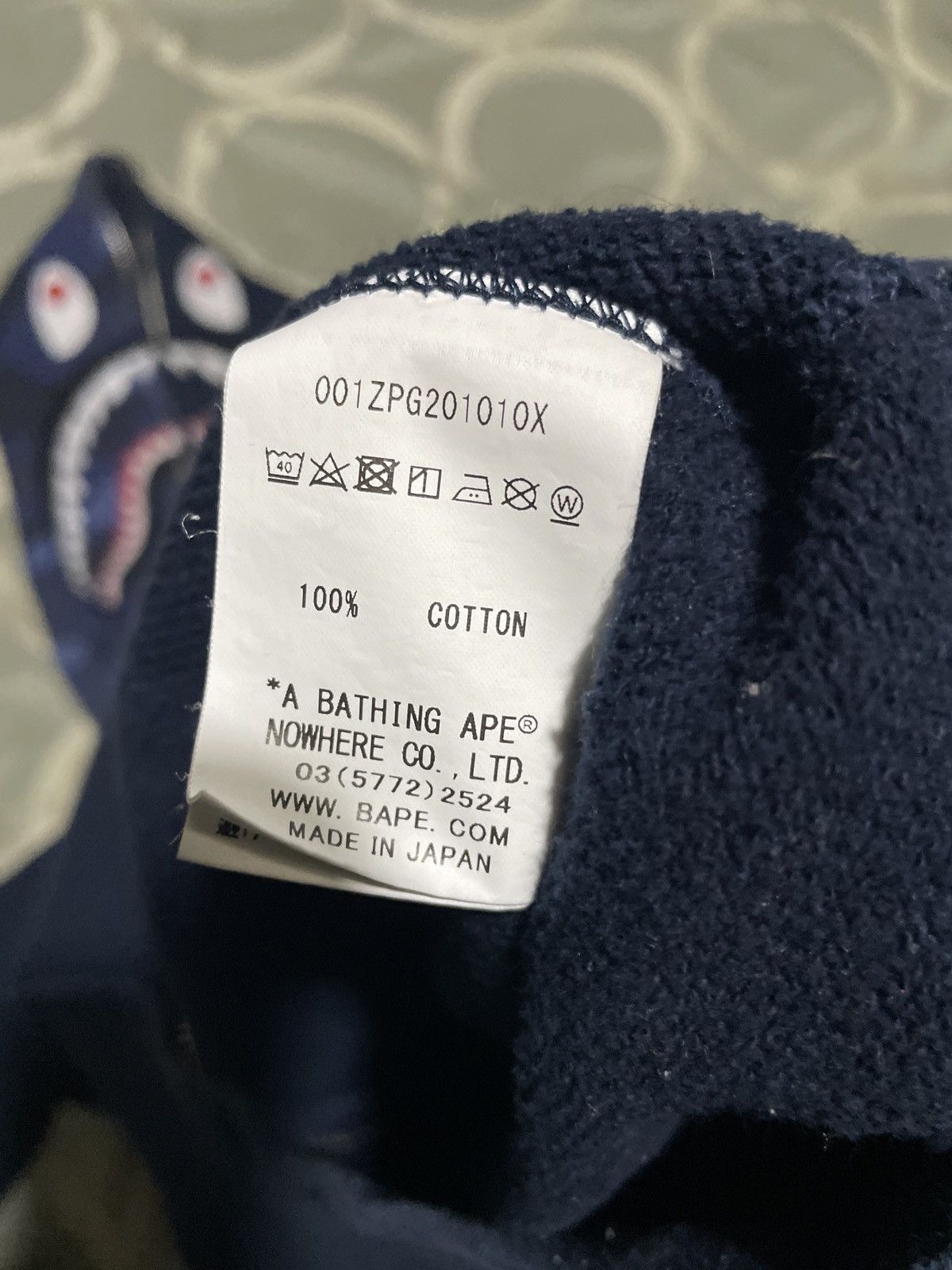 Bape Bape navy half blue camo shark hoodie S Size US S / EU 44-46 / 1 - 4 Thumbnail
