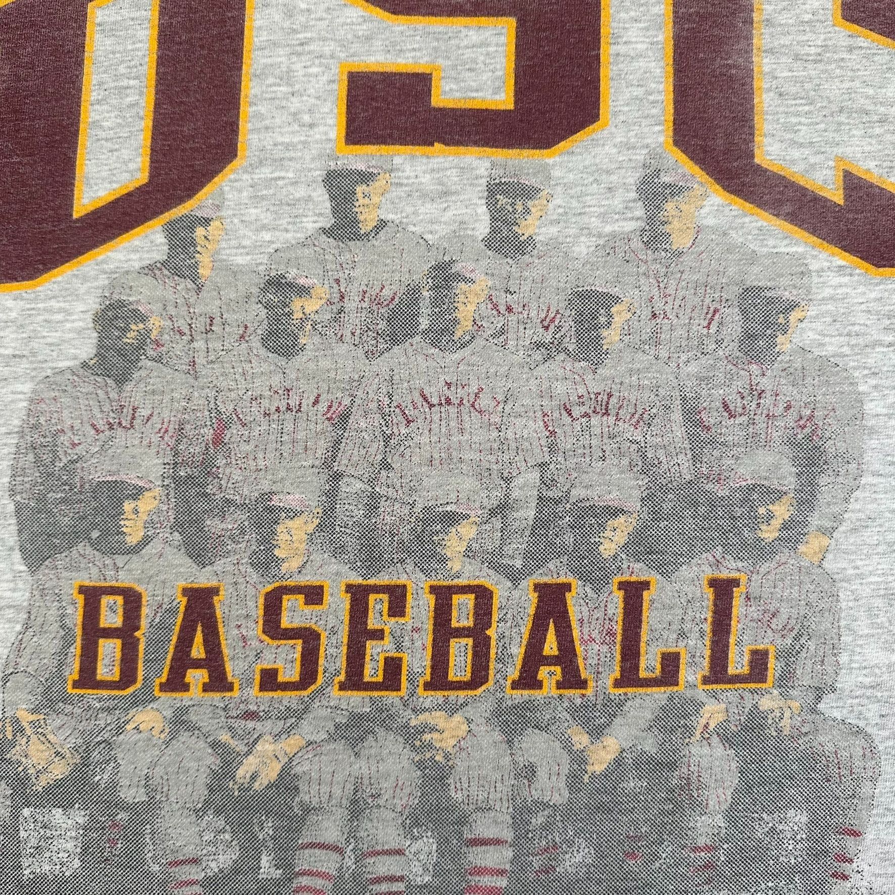 Vintage Vintage 90s USC Trojans Baseball T-Shirt Gray Single Stitch Size US L / EU 52-54 / 3 - 3 Thumbnail