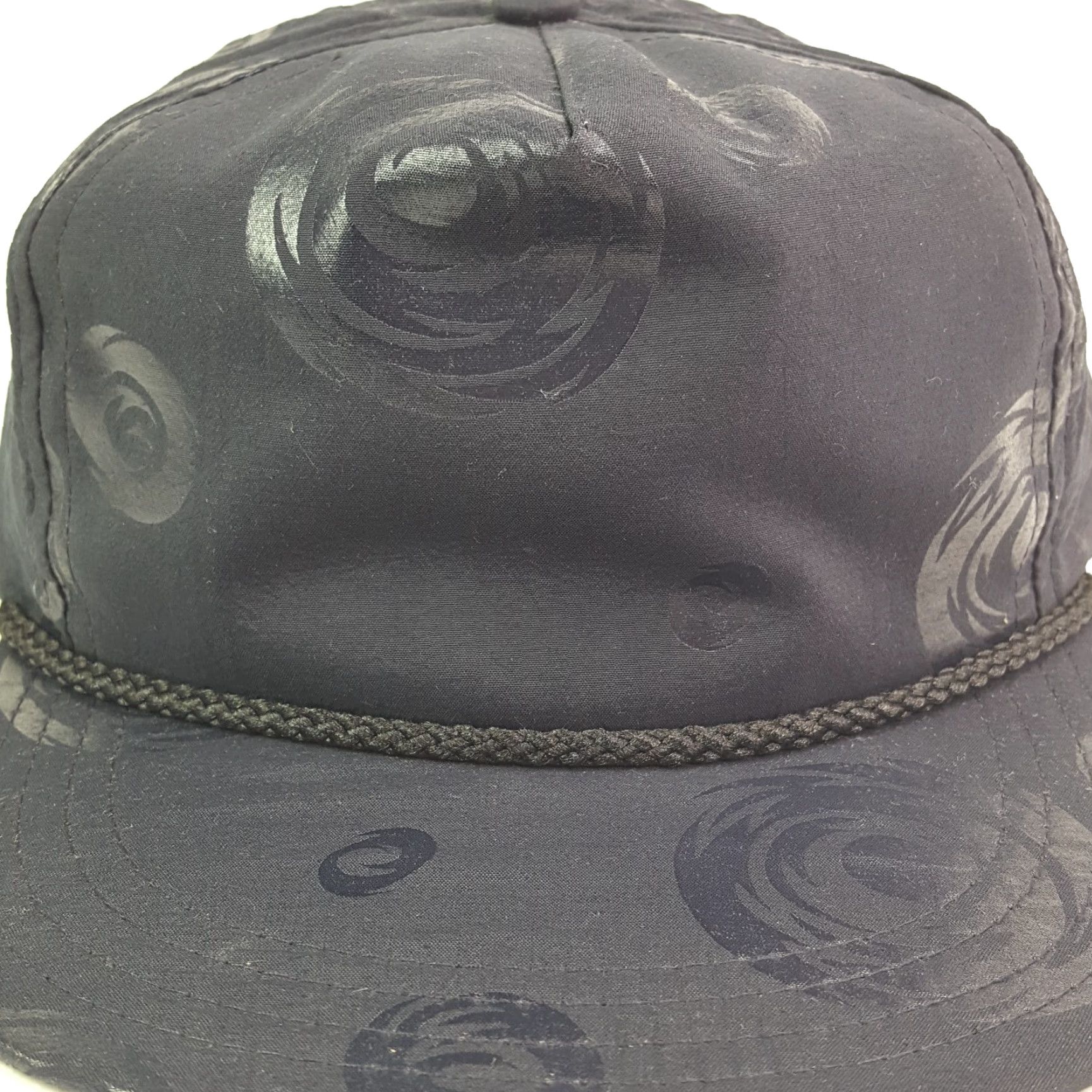 Vintage VINTAGE Town Talk Trucker Hat Men's Adjustable Black USA Made Onyx 80s 90s Retro Cap Mock Swirl Embroidered Breathable Lightweight Size ONE SIZE - 4 Thumbnail