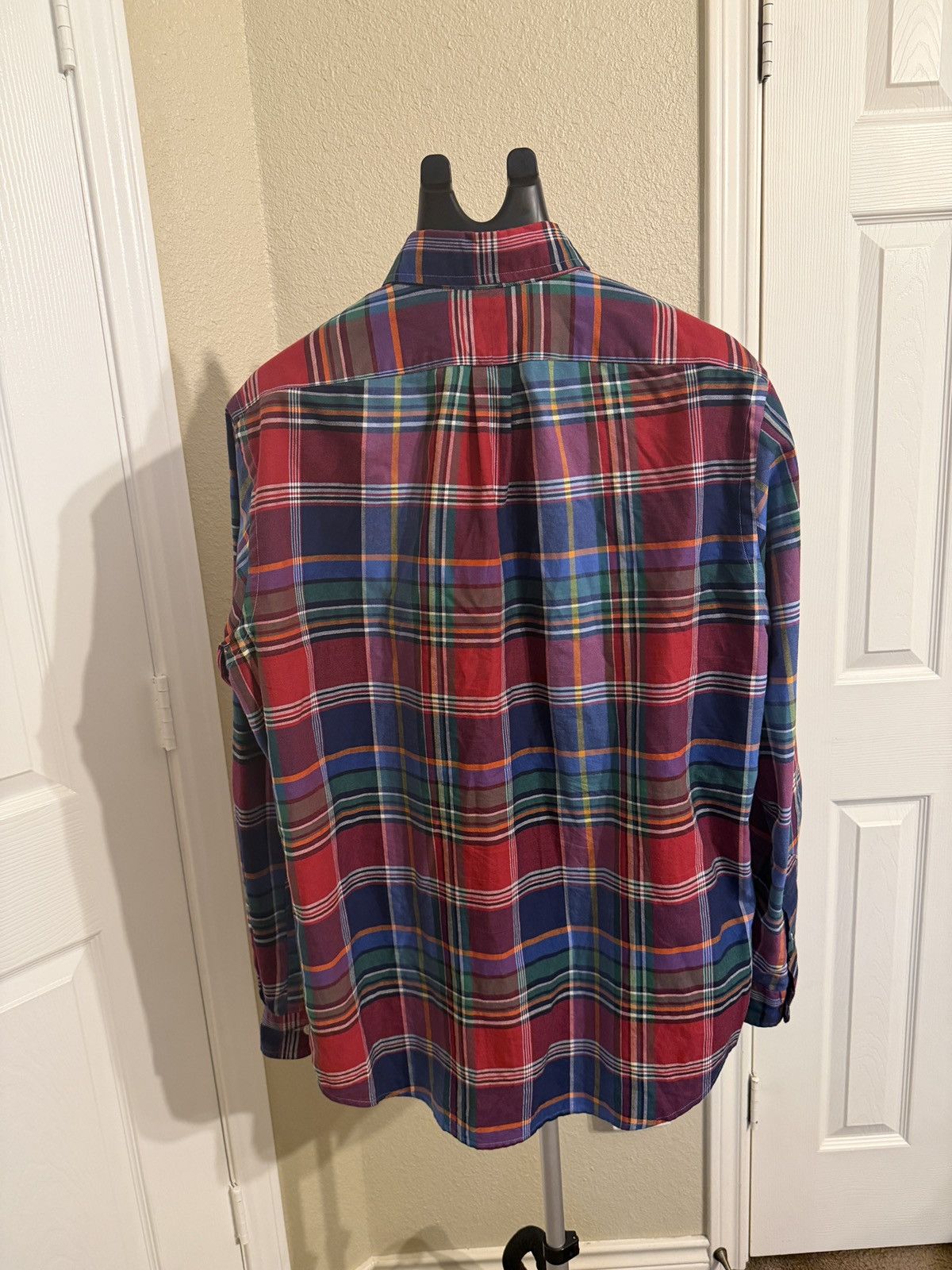 Polo Ralph Lauren Large Classic Fit Plaid Button Down Oxford Shirt Size US L / EU 52-54 / 3 - 3 Thumbnail