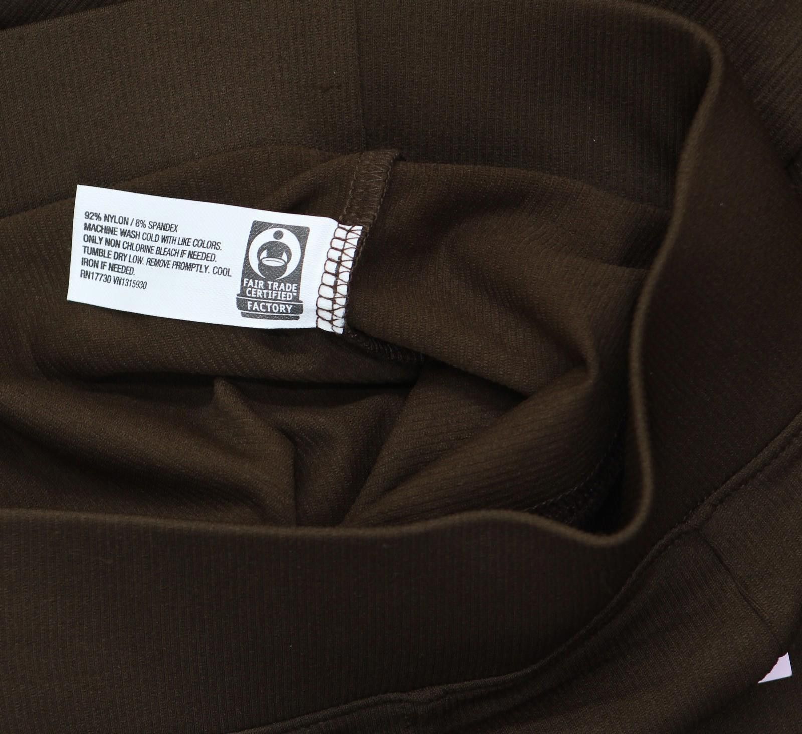 Designer Nwt Wild Fable Ribbed Flare Leggings 90903157 Dark Brown Xs Size 26" / US 2 / IT 38 - 5 Thumbnail