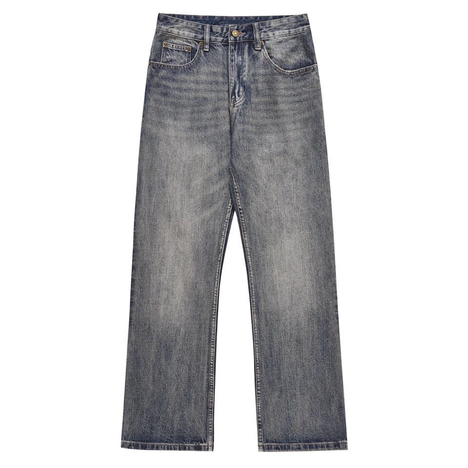 Denime × Japanese Brand × Vintage Jeans Men Y2k Streetwear Casual Straight-leg Baggy Stacked Size US 32 / EU 48 - 4 Thumbnail