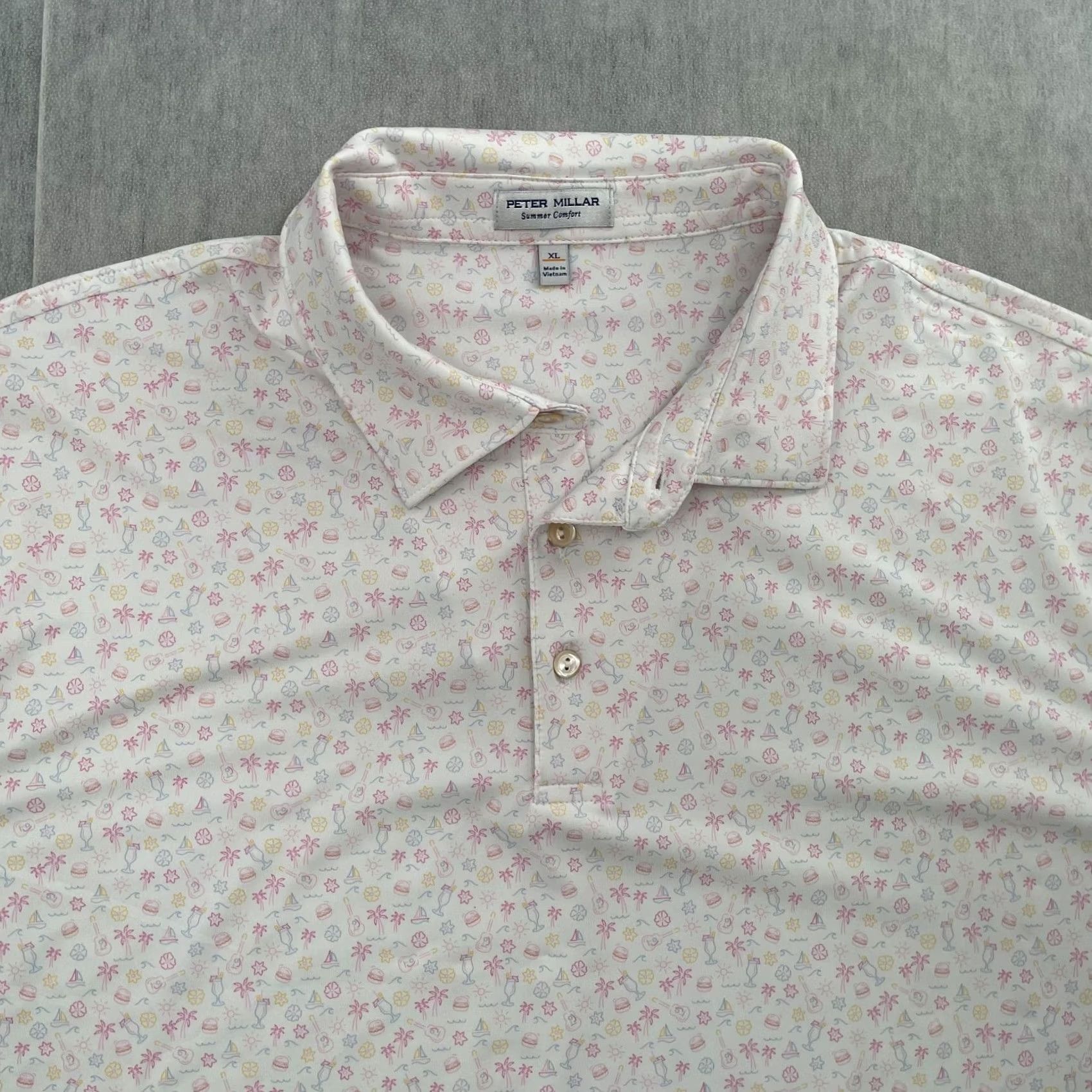 Peter Millar Peter Millar Polo Shirt Adult XL All Over Print Golf Men Size US XL / EU 56 / 4 - 2 Thumbnail