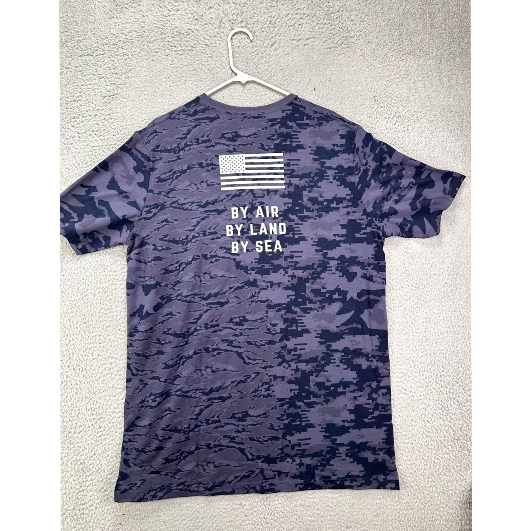Under Armour Under Armour The Project Rock Shirt Mens XLT Tall Blue Camo Tee NEW Size US XL / EU 56 / 4 - 4 Thumbnail
